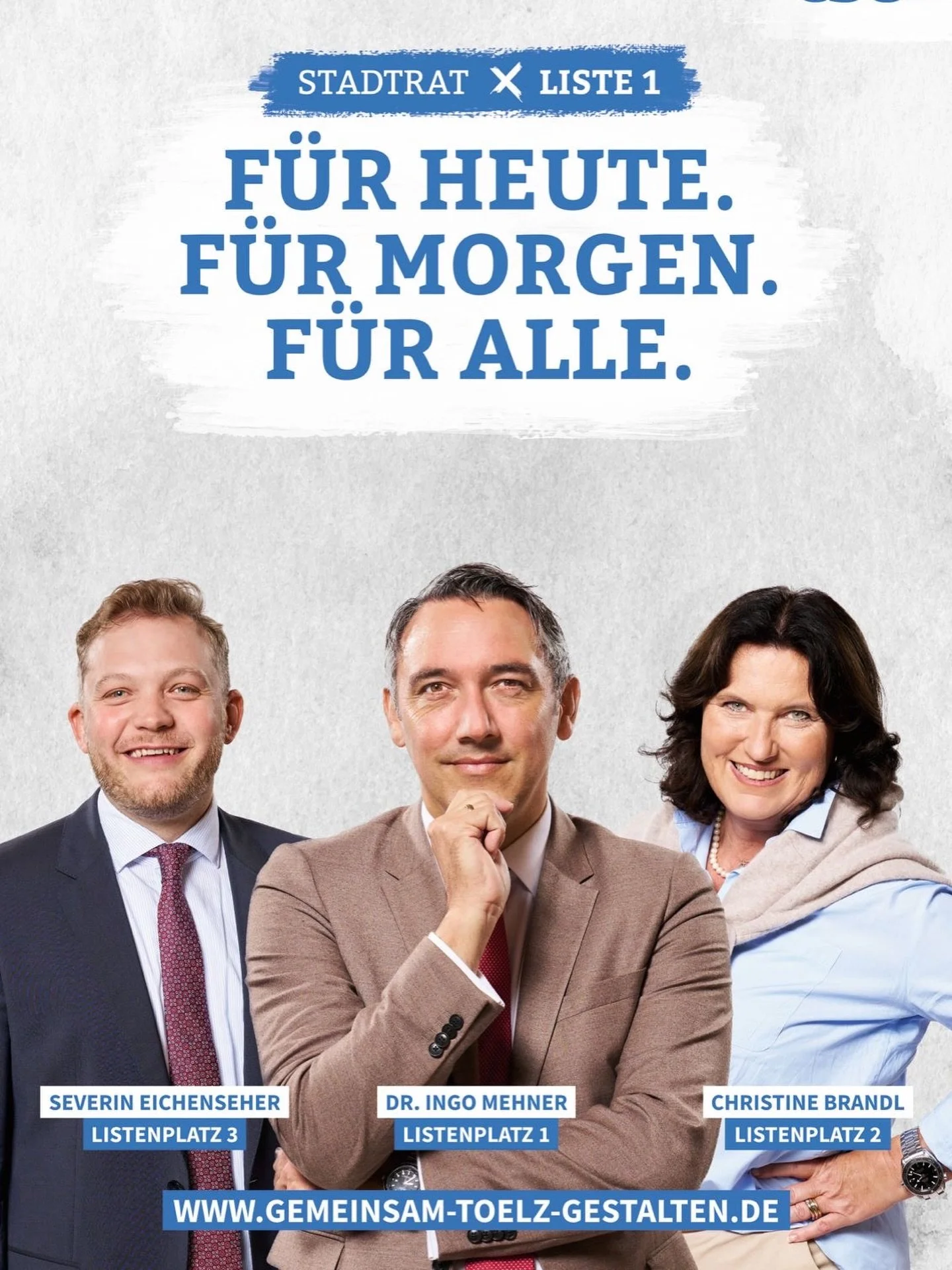 Wir starten durch! 💪🚀 Bereit f&uuml;r die Kommunalwahl am 08. M&auml;rz 2026. Mit @ingo.mehner (Listenplatz 01), @tine_brandl (Listenplatz 02) und @severin_eichenseher (Listenplatz 03) geht unser starkes Team in den Wahlkampf f&uuml;r den T&ouml;lz