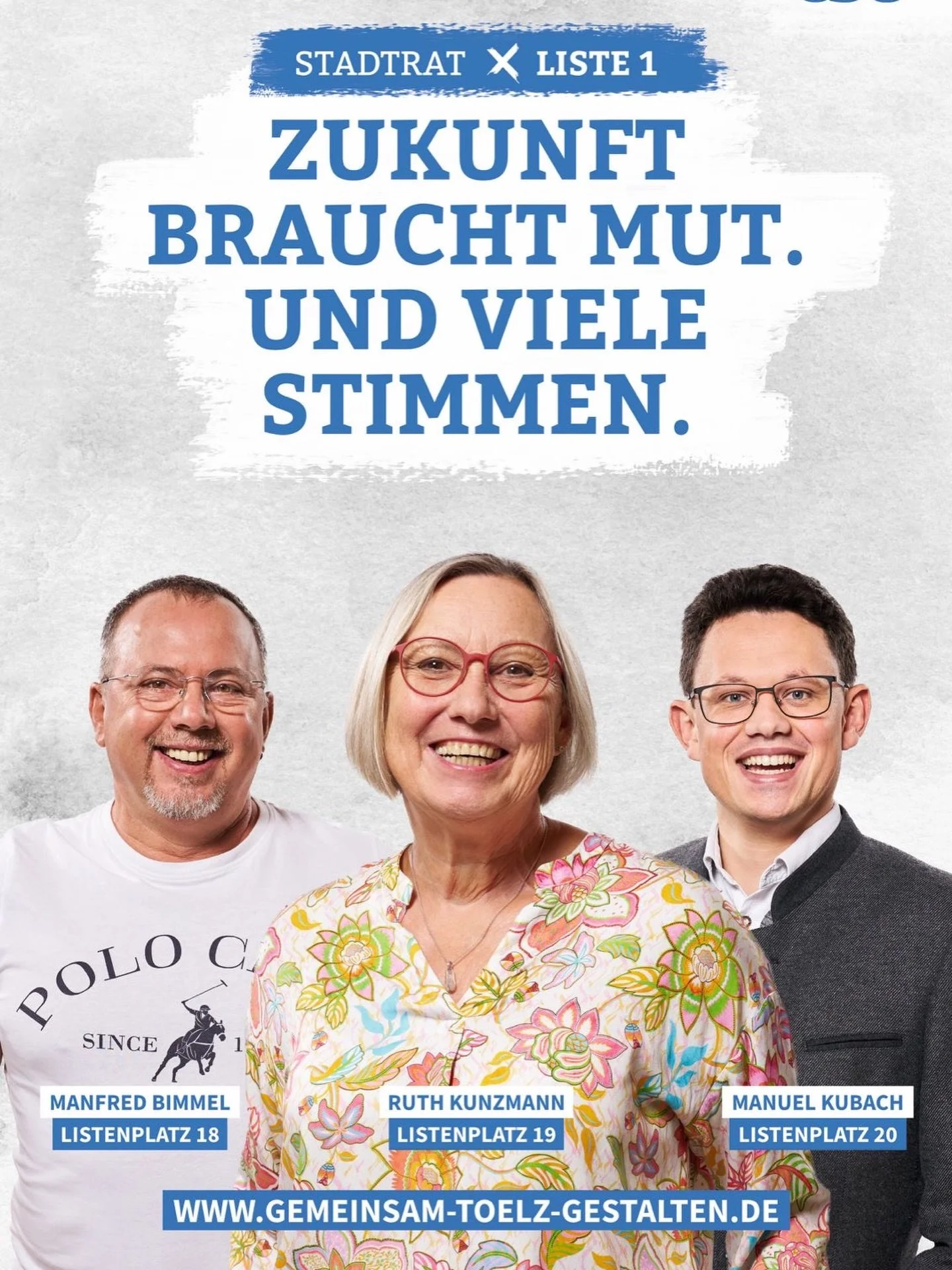 Wir starten durch! 💪🚀 Bereit f&uuml;r die Kommunalwahl am 08. M&auml;rz 2026. Mit @bimmelmanfred (Listenplatz 18), @ruthkunzmann (Listenplatz 19) und @manu_kubach (Listenplatz 20) geht unser starkes Team in den Wahlkampf f&uuml;r den T&ouml;lzer St