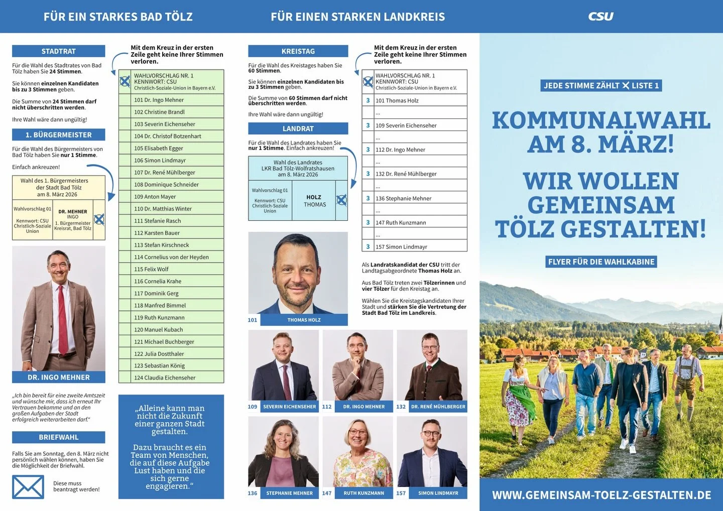 🗳️ Die Briefwahl zur Kommunalwahl 2026 l&auml;uft bereits auf Hochtouren!

Deshalb m&ouml;chten wir dich noch einmal &uuml;ber unsere Kandidatinnen und Kandidaten informieren.

Wenn du per Briefwahl abstimmen m&ouml;chtest, kannst du das ganz unkomp