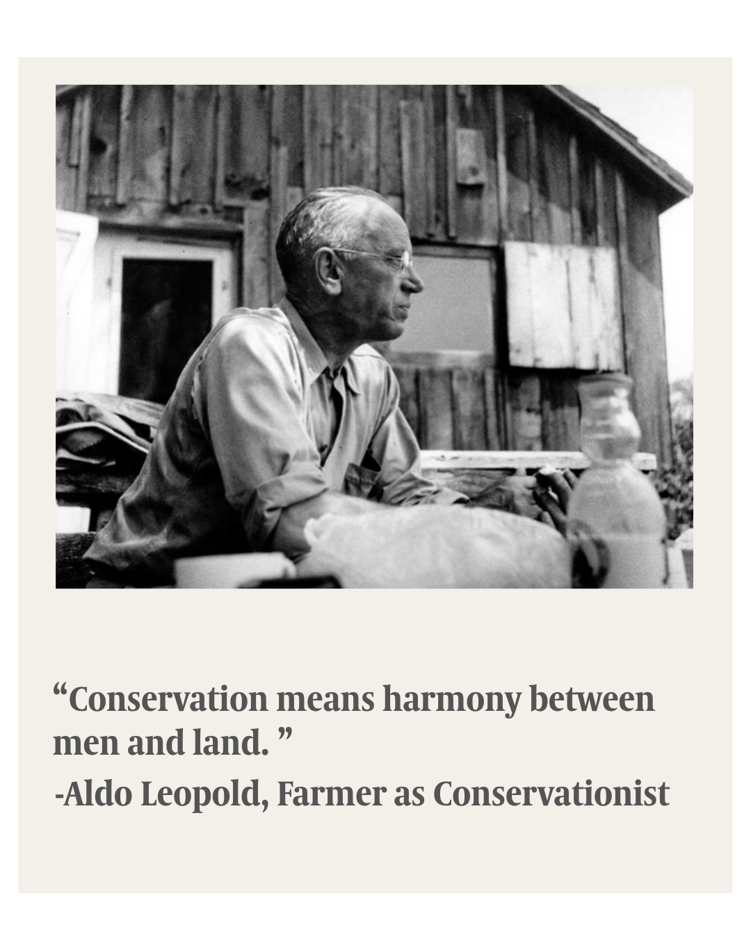 Reflecting on Aldo Leopold’s concept of conservation
