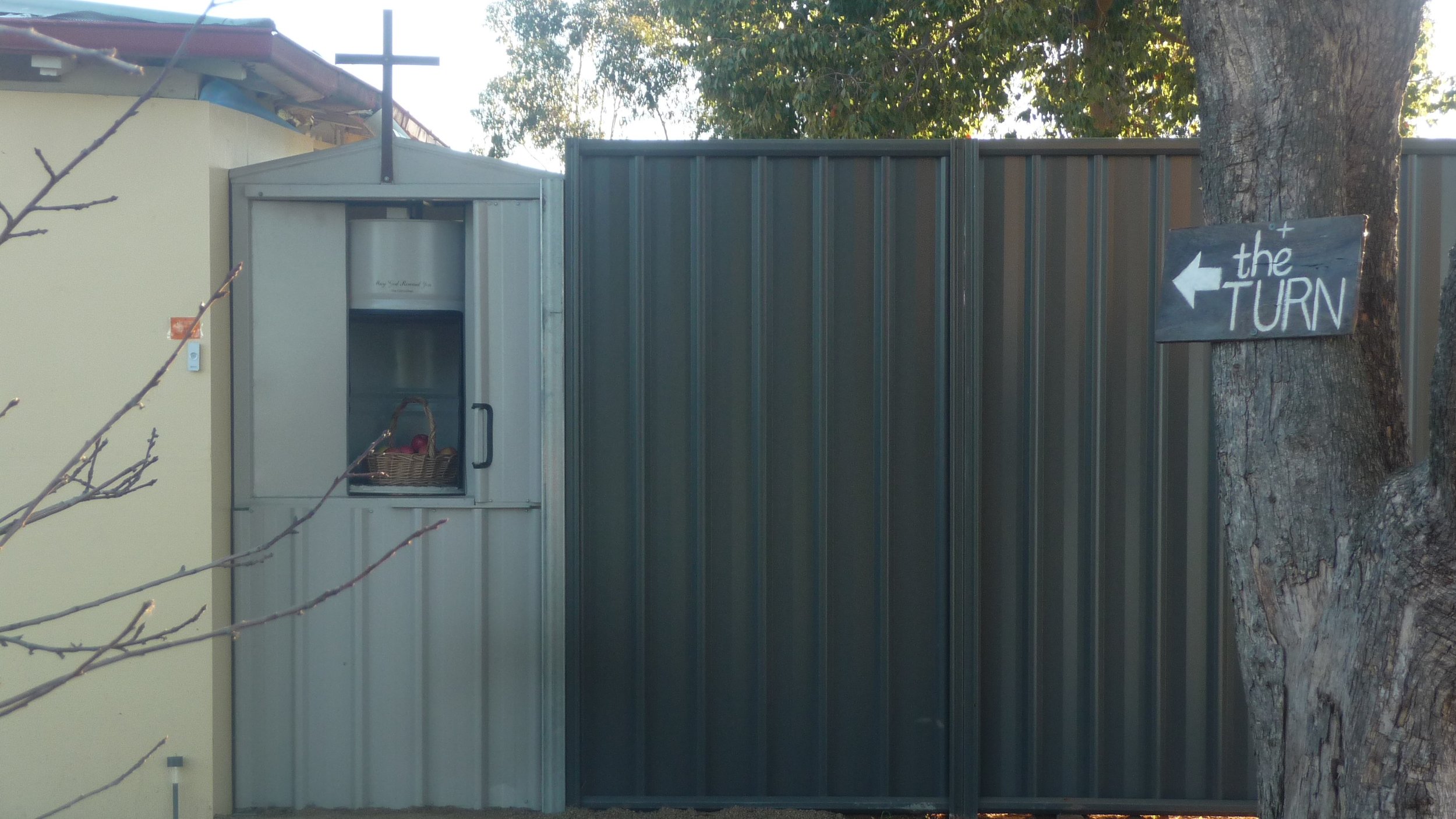  The Turn, where donated goods may be placed and rotated into the Nuns’ enclosure.   June 2019  