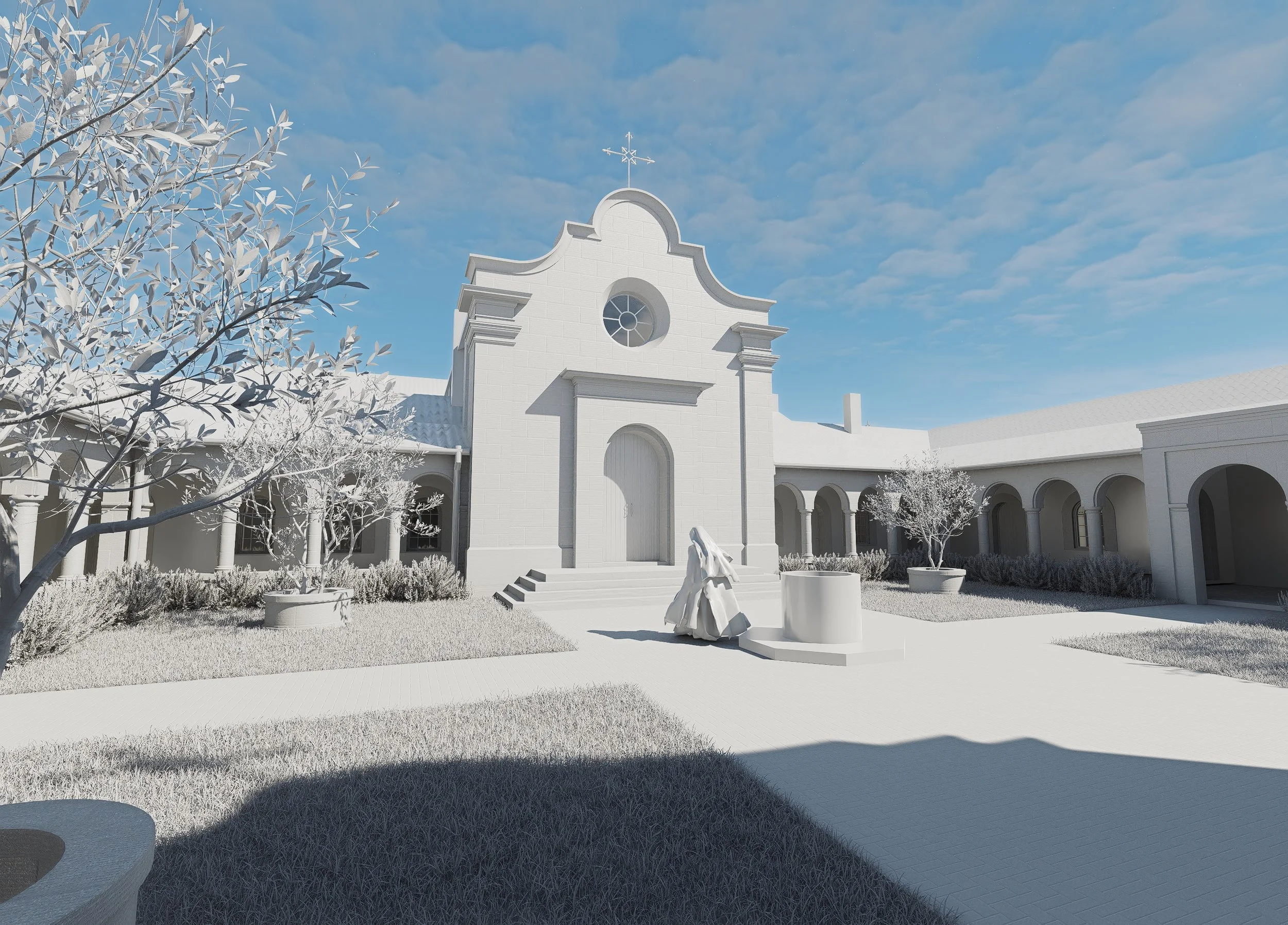  Chapel Courtyard &amp; Chapel Entrance 