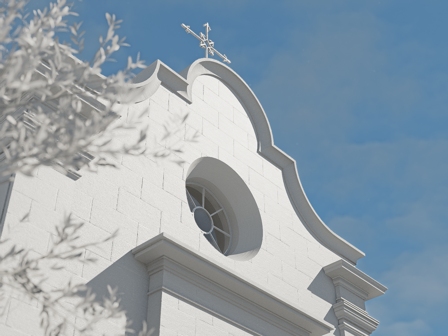  Close View of Top of Chapel 