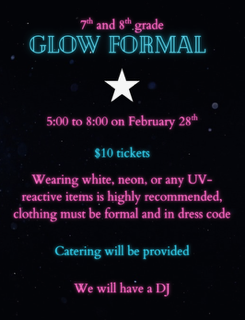 Middle School Dance - Glow Formal