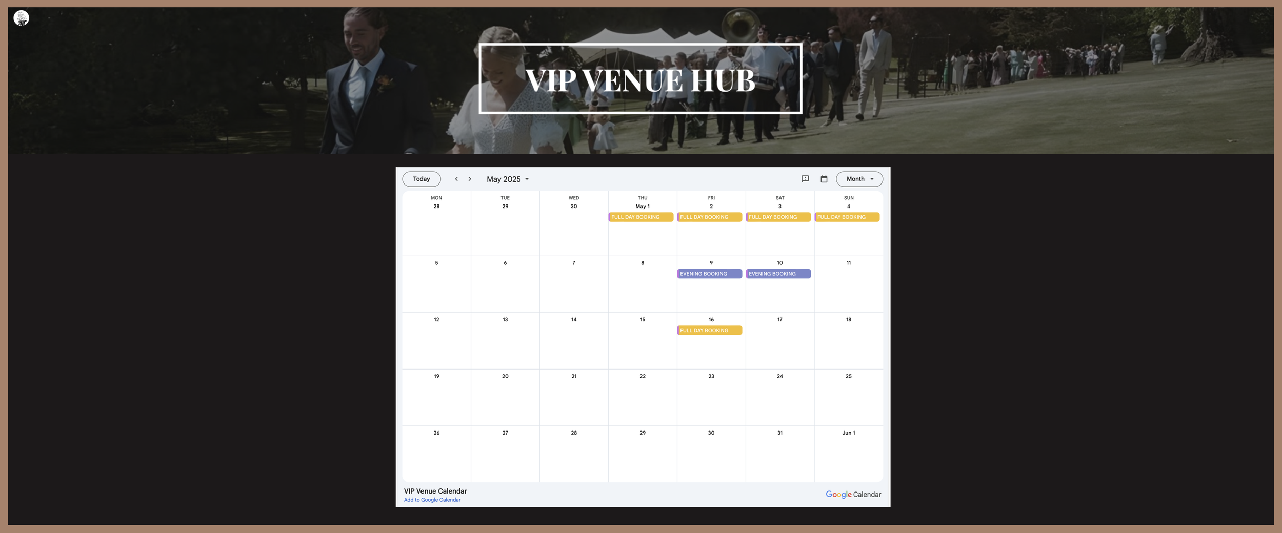 view the calendar