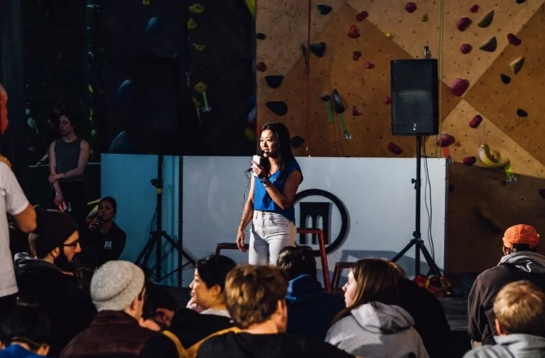 Jody emcees for Bloc Buster 2020