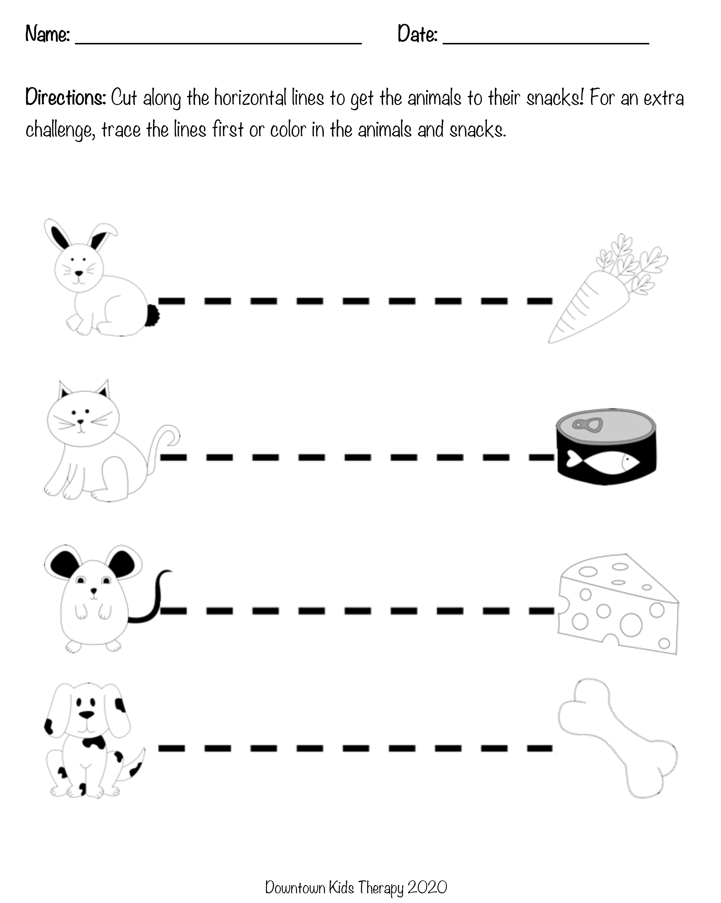 cutting worksheets animals_food.png