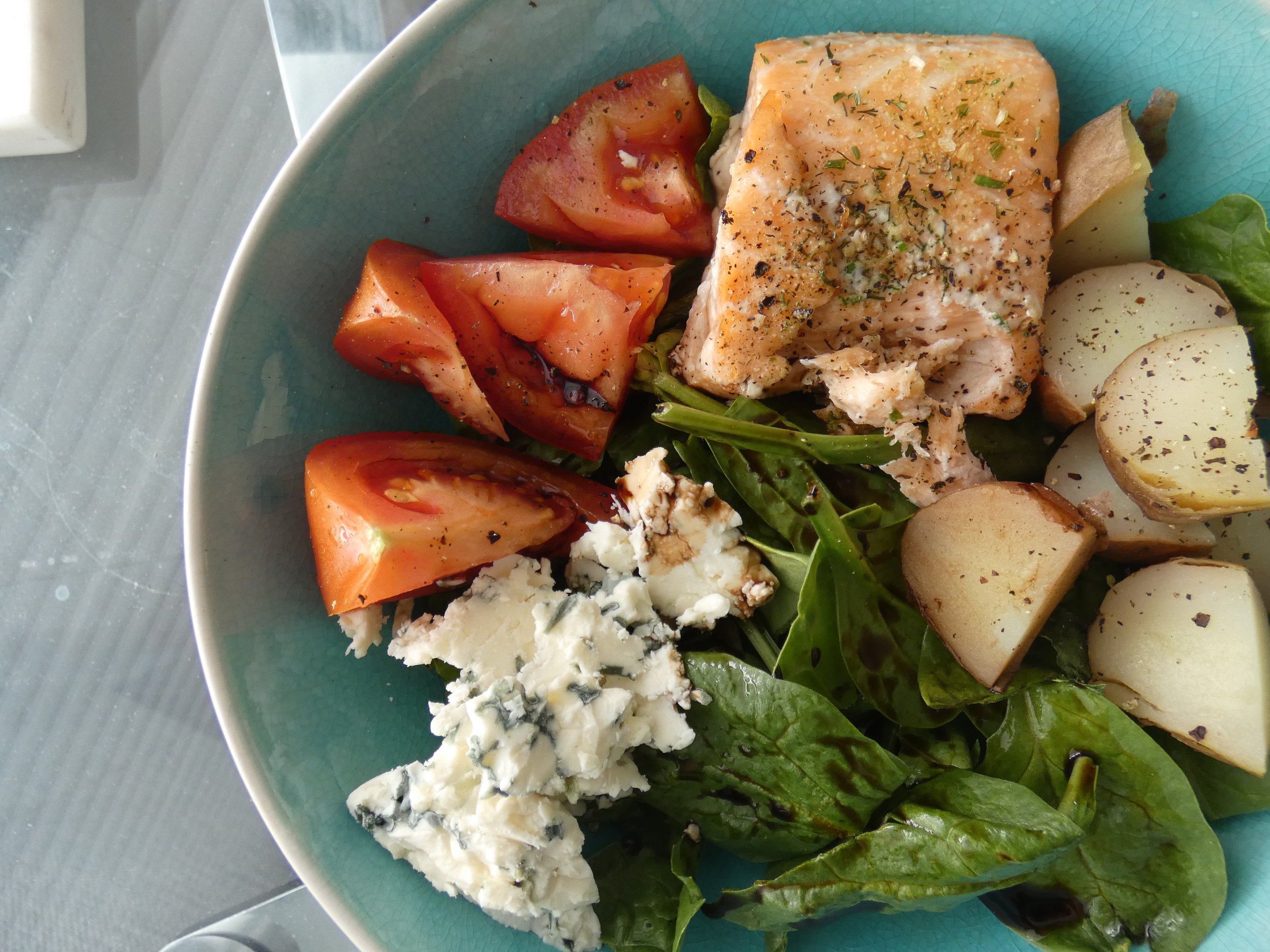 Simple Salmon + Potato Salad