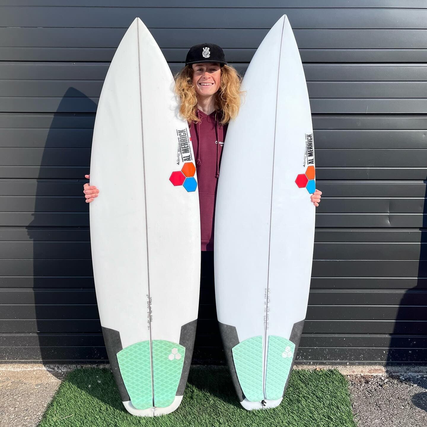 Here&rsquo;s two used @cisurfboards boards 

Left: Neckbeard 2
Lightly used 
6&rsquo; x 20 1/4 x 2 11/16 @ 36 Liters
-$599-

Right: Sampler
Used once. Like new condition
6&rsquo;2 x 20 5/8 x 2 3/4 @ 37.5 Liters
-$699-