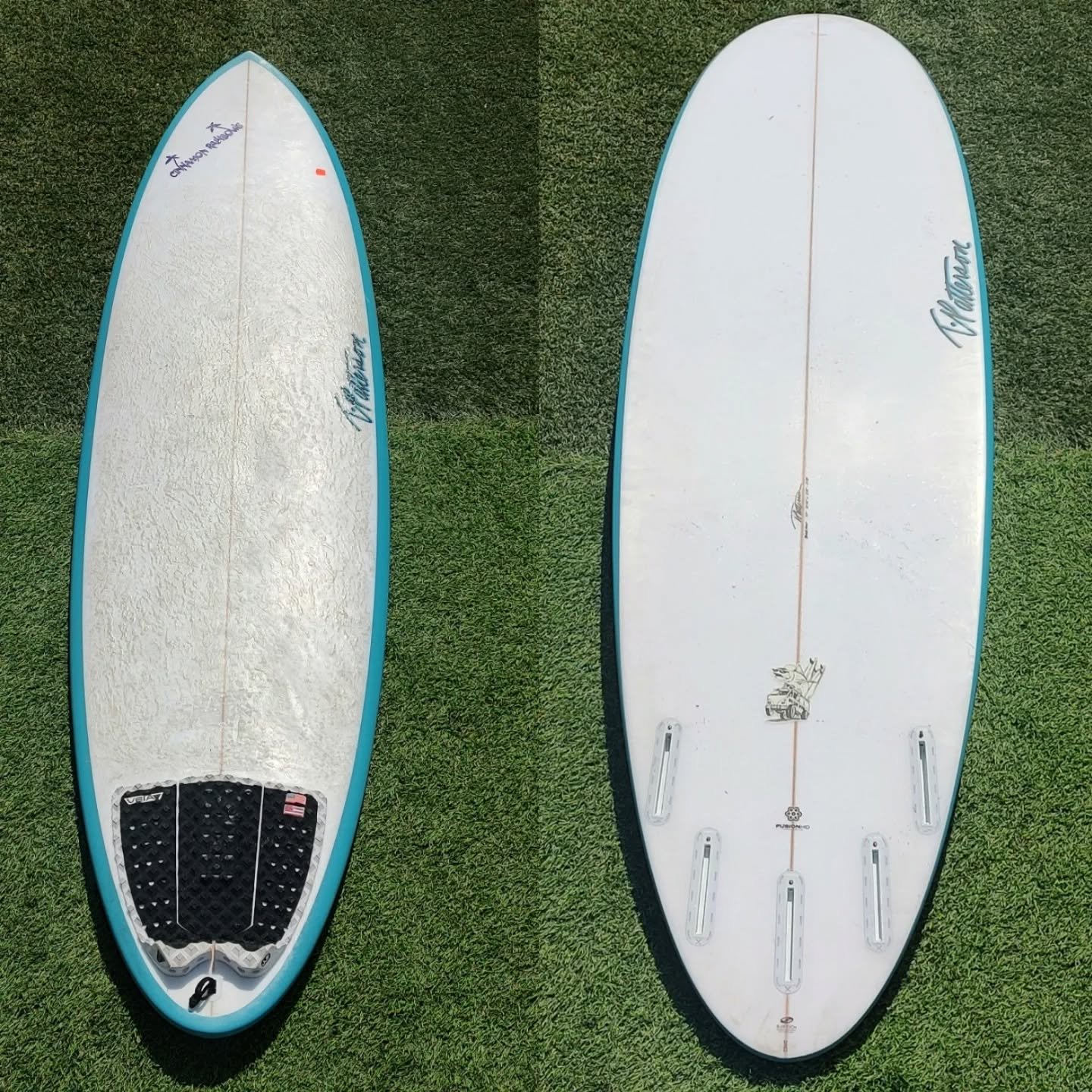 Used 7'2 @surftechusa 
Timmy Patterson 
Blue fin 
21 3/4 x 2 3/4 47.85L
5 fin future
Epoxy construction 
Very Good condition 
$599