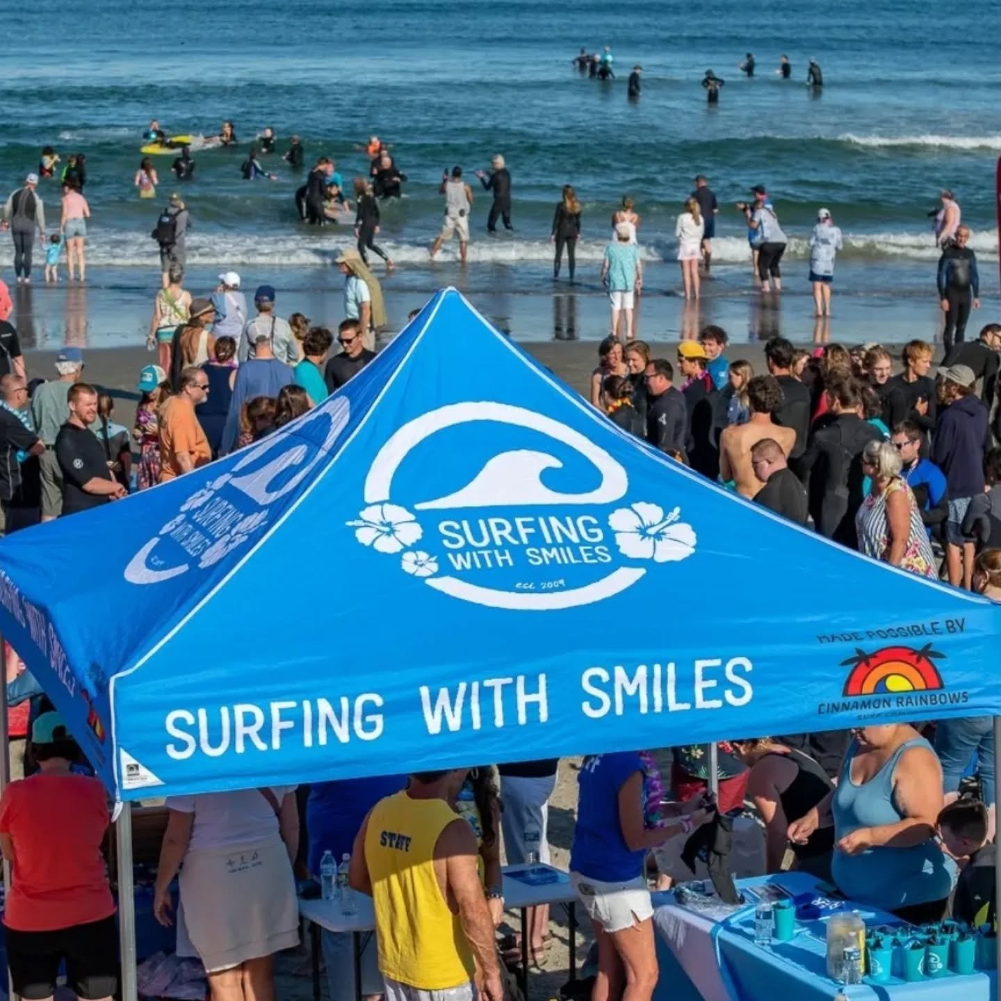 @surfingwithsmiles_nh Next Thursday June 26th 5pm to 7pm 
12th st North Beach, Hampton NH. Volunteers are welcome and needed please help spread the word! Weather and surf permitting 
🙂🌊&hearts;️🤙
