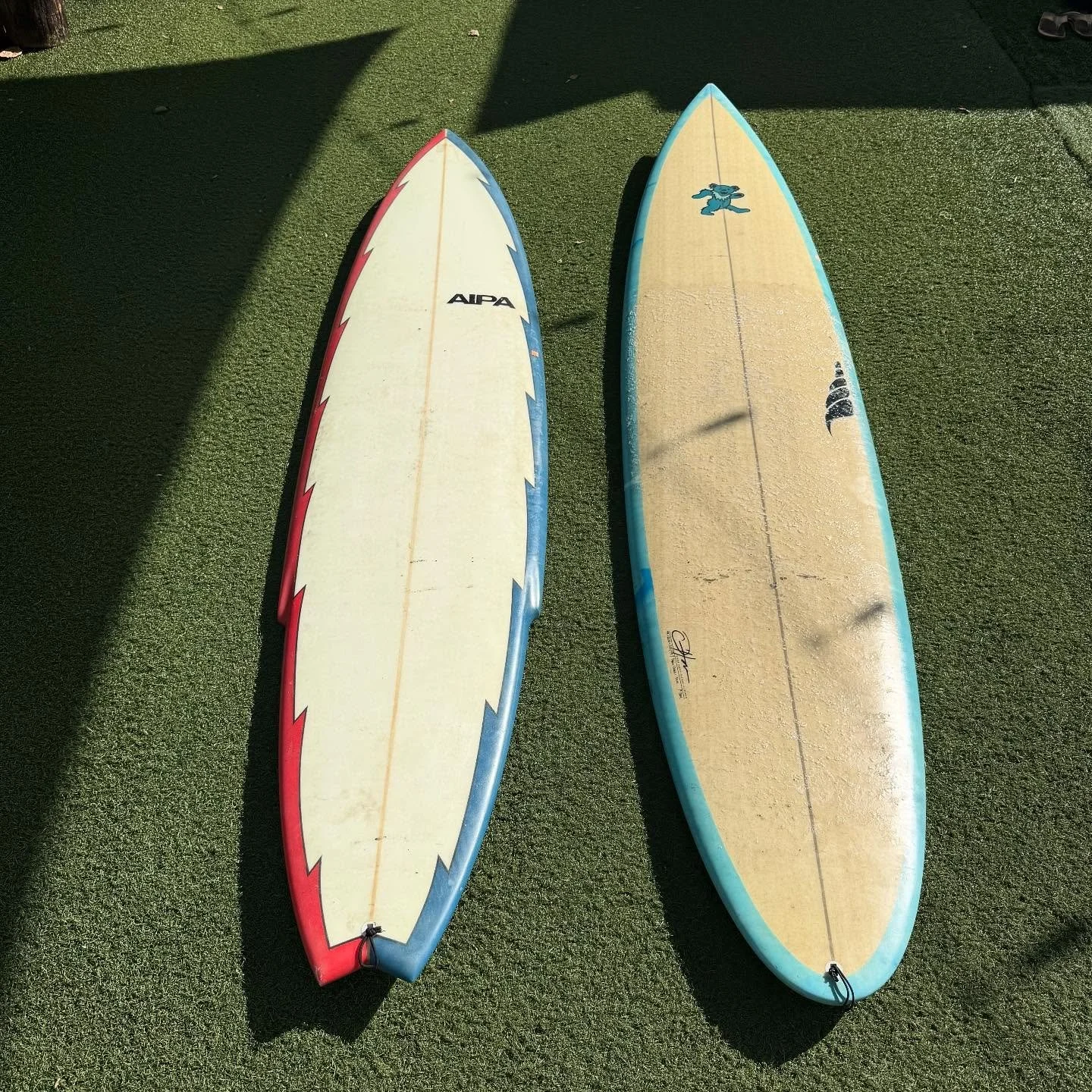 Got the Grateful Shred collection right here

Groovy big boards for good waves

Both in good to great condition

Aipa Big Boy Sting (Left)
9&rsquo; x 23 x 3 3/4
-$750-

Solid Dream Chase (Right)
9&rsquo;4 x 23.5 x 3.25
-$850-