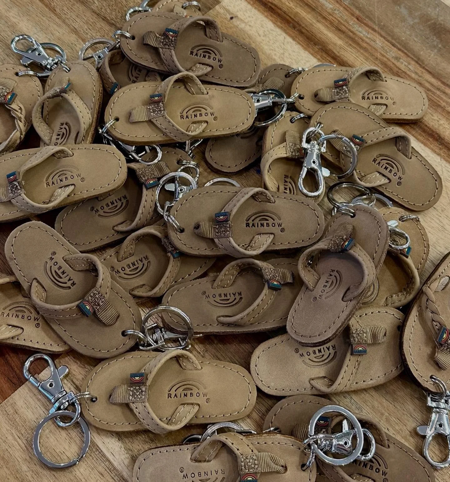 Rainbow Sandal keychains are back in stock! @rainbowsandals