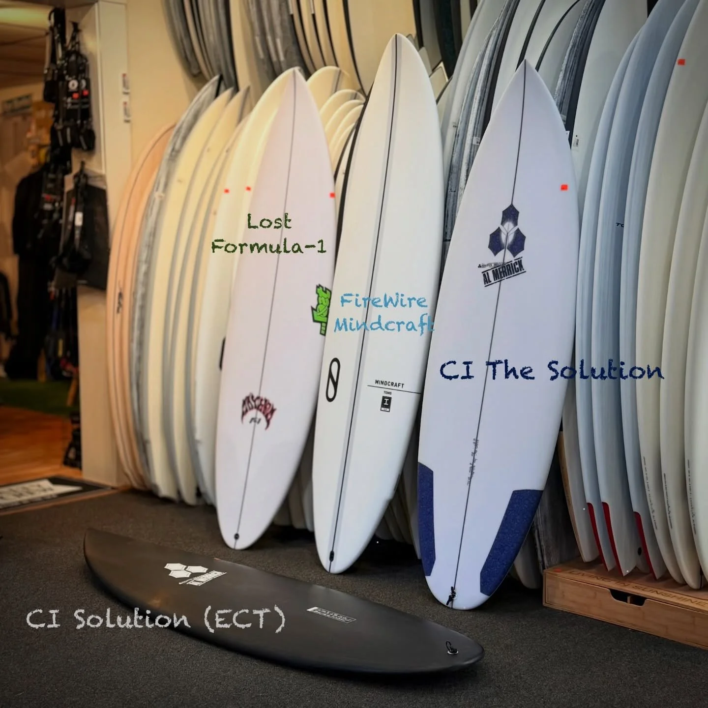 Here&rsquo;s a few new round tails that just came in the shop! 

Lost Formula-1
- Performance round pin designed for head+ conditions 

FireWire Mindcraft
- Winged round tail for chest to slightly overhead conditions. 

Channel Islands Solution
- It&