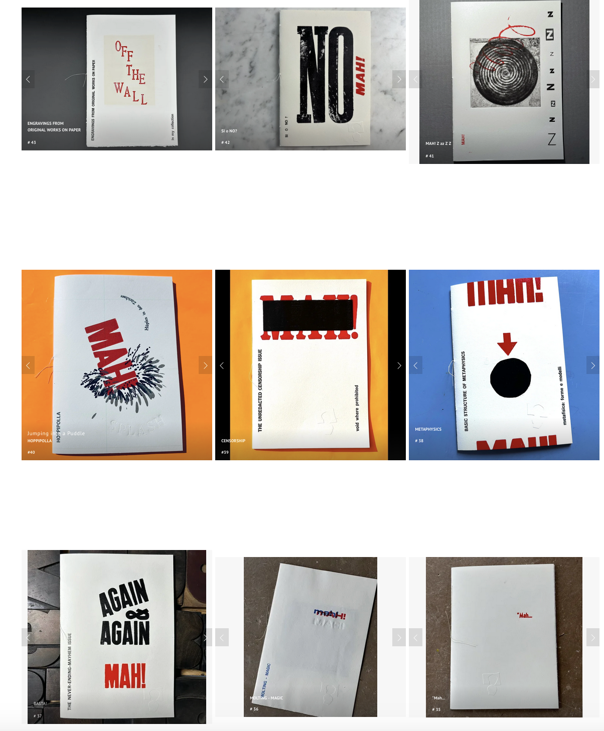 Any THREE issues of MAH! magazine (with the exception of MAH! #30)