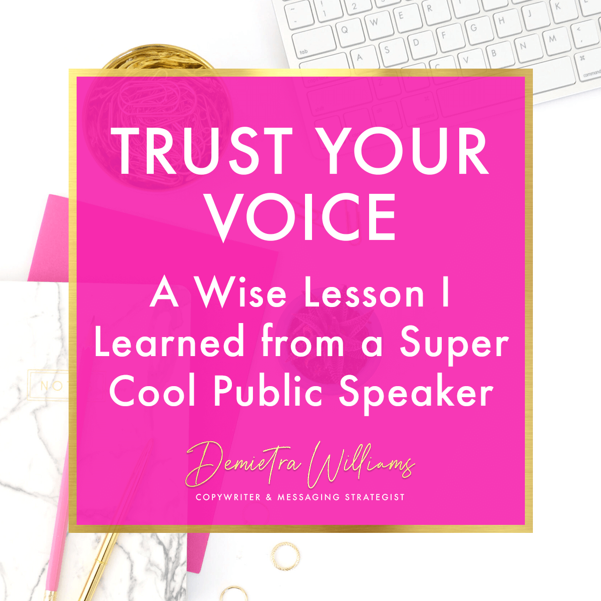 Trust Your Voice: A Wise Lesson I Learned from a Super Cool Public Speaker
