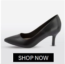 Comfort Plus - Janine Pointy Toe Pump - Black