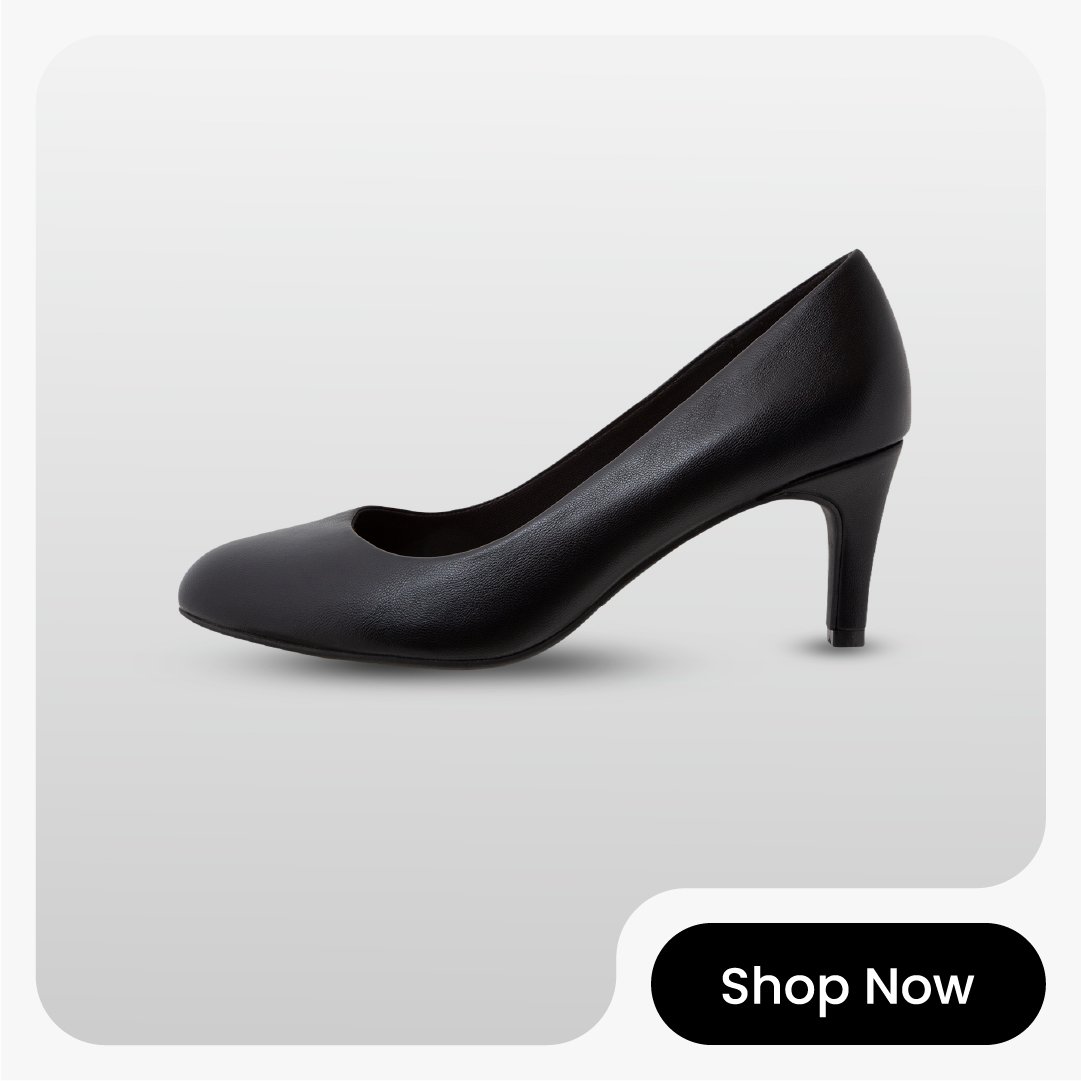 Comfort Plus - Karma Round Toe Pump - Black
