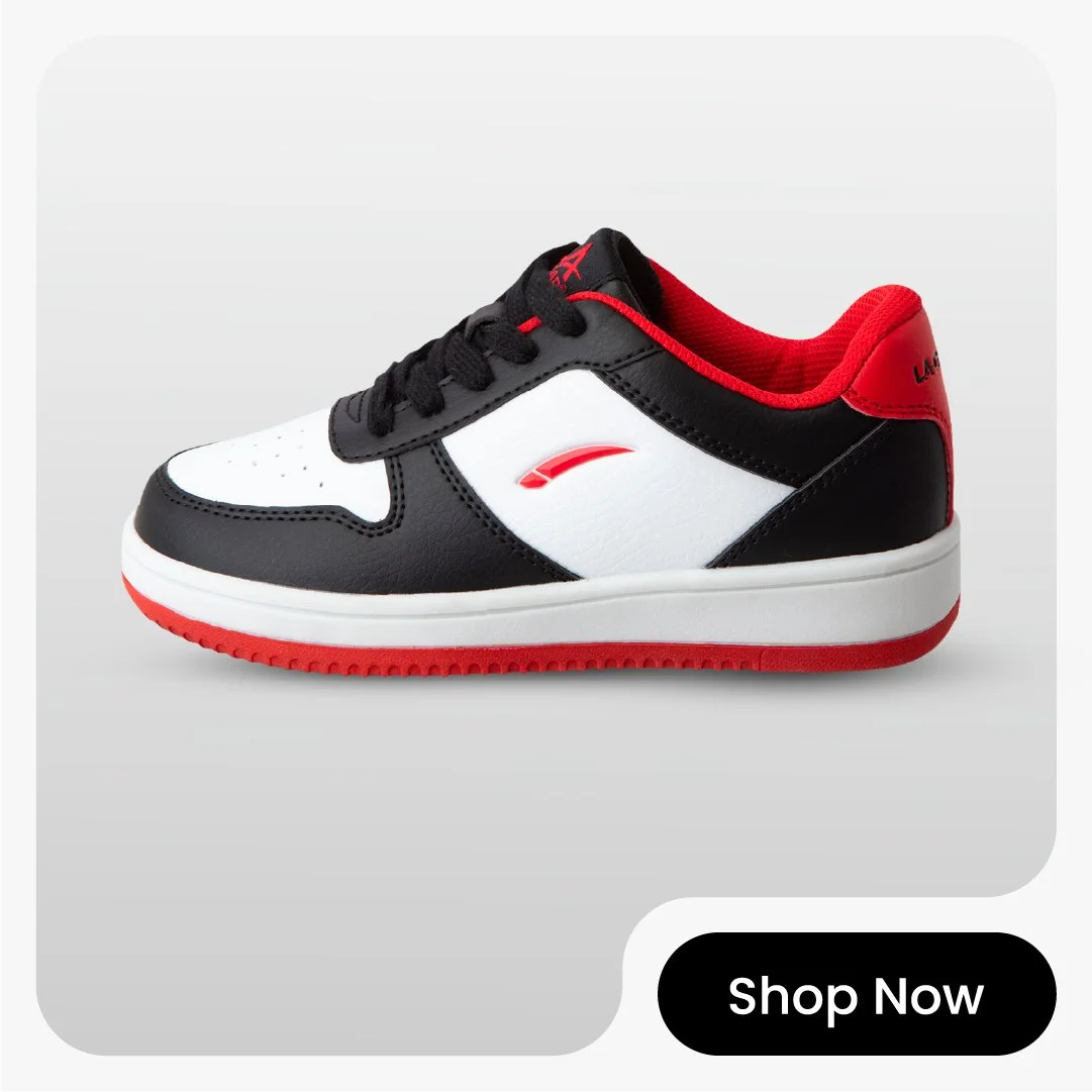 LA Gear - Dash Court - White/Black/Red