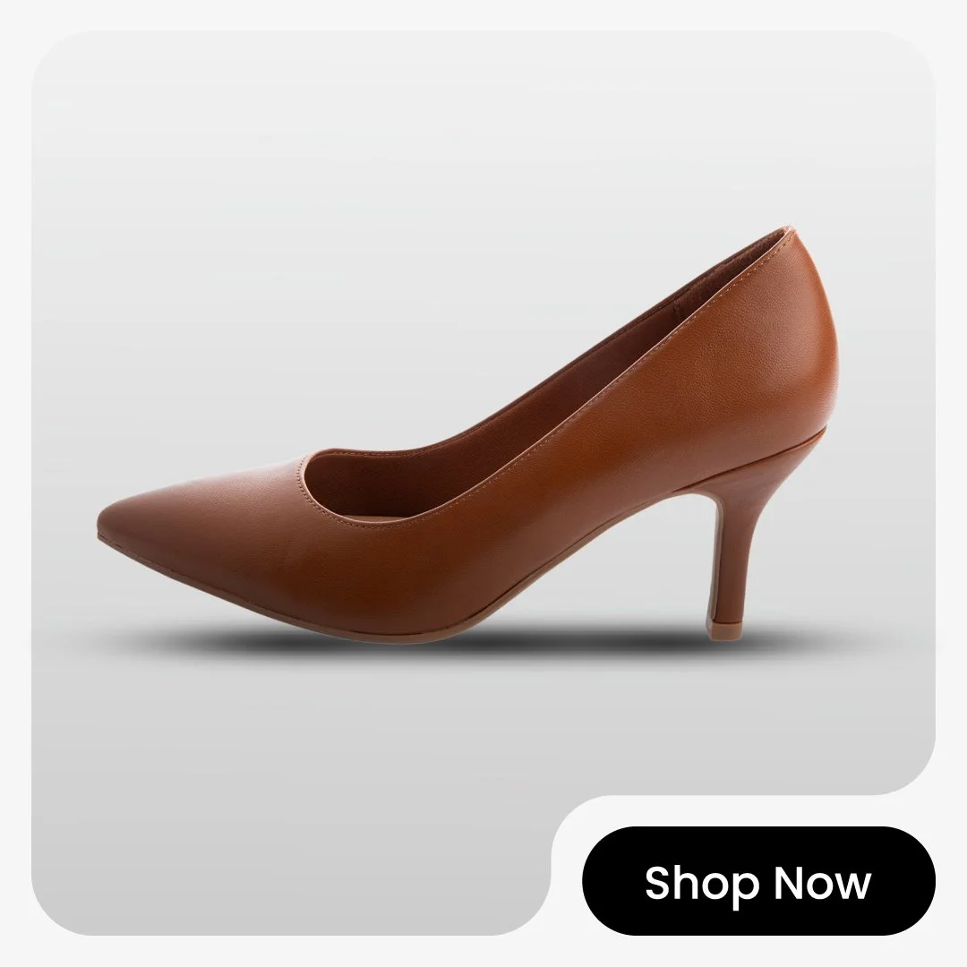 Comfort Plus - Janine Pointy Toe Pump - Brown