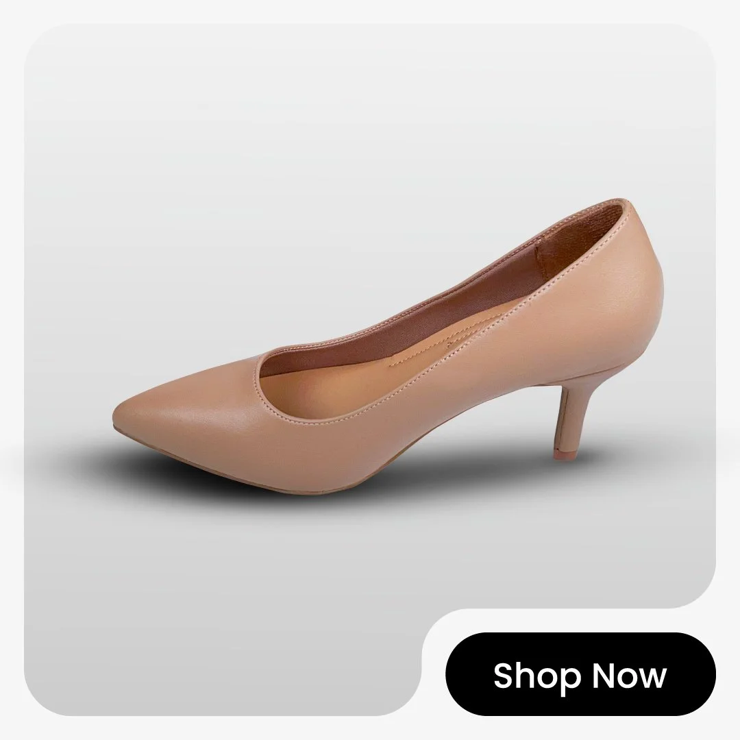 Comfort Plus - Janine Pointy Toe Pump - Nude