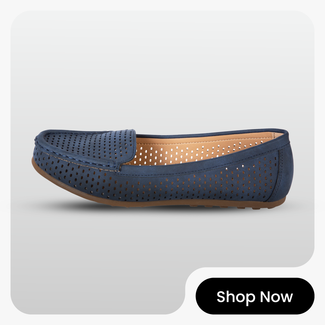 Comfort Plus - Freya - Navy (also in Wide)