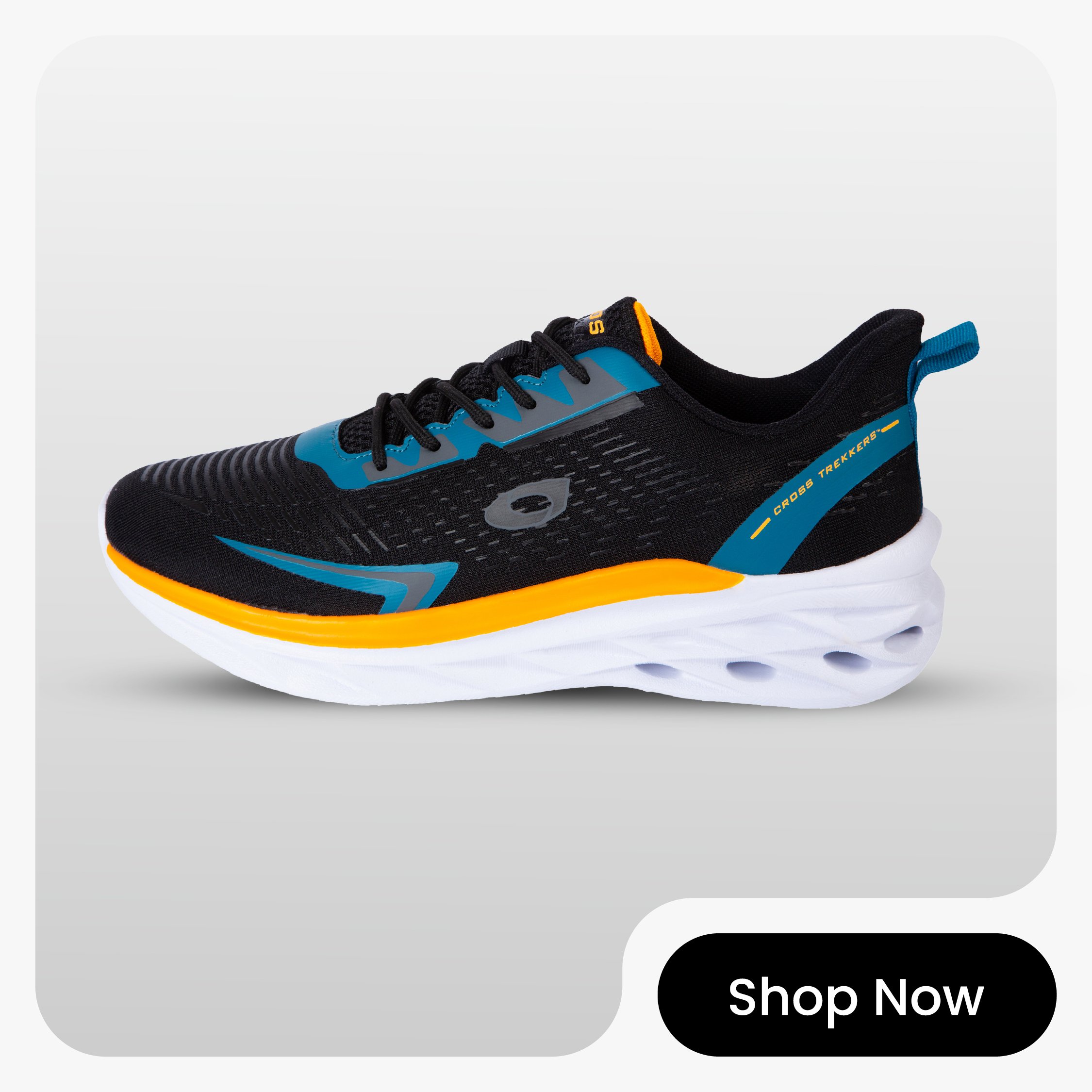 Cross Trekkers - 3D Mesh Sneaker - Black