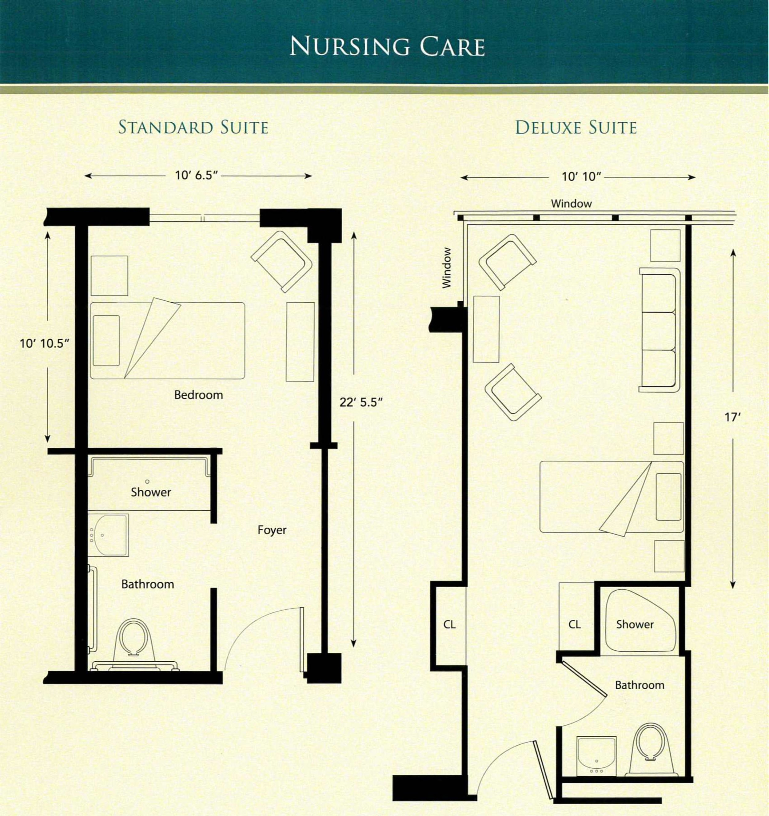 Nursing Care Standard and Deluxe Suites