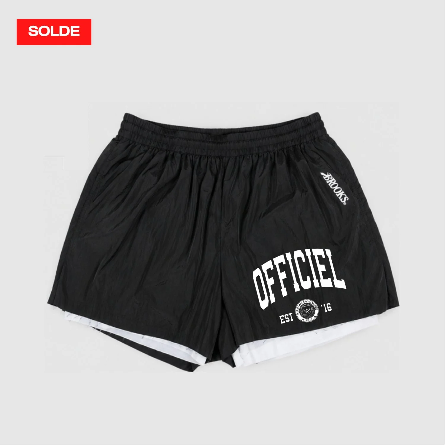 25% OFF - BROOKS SHORTS - NOIR