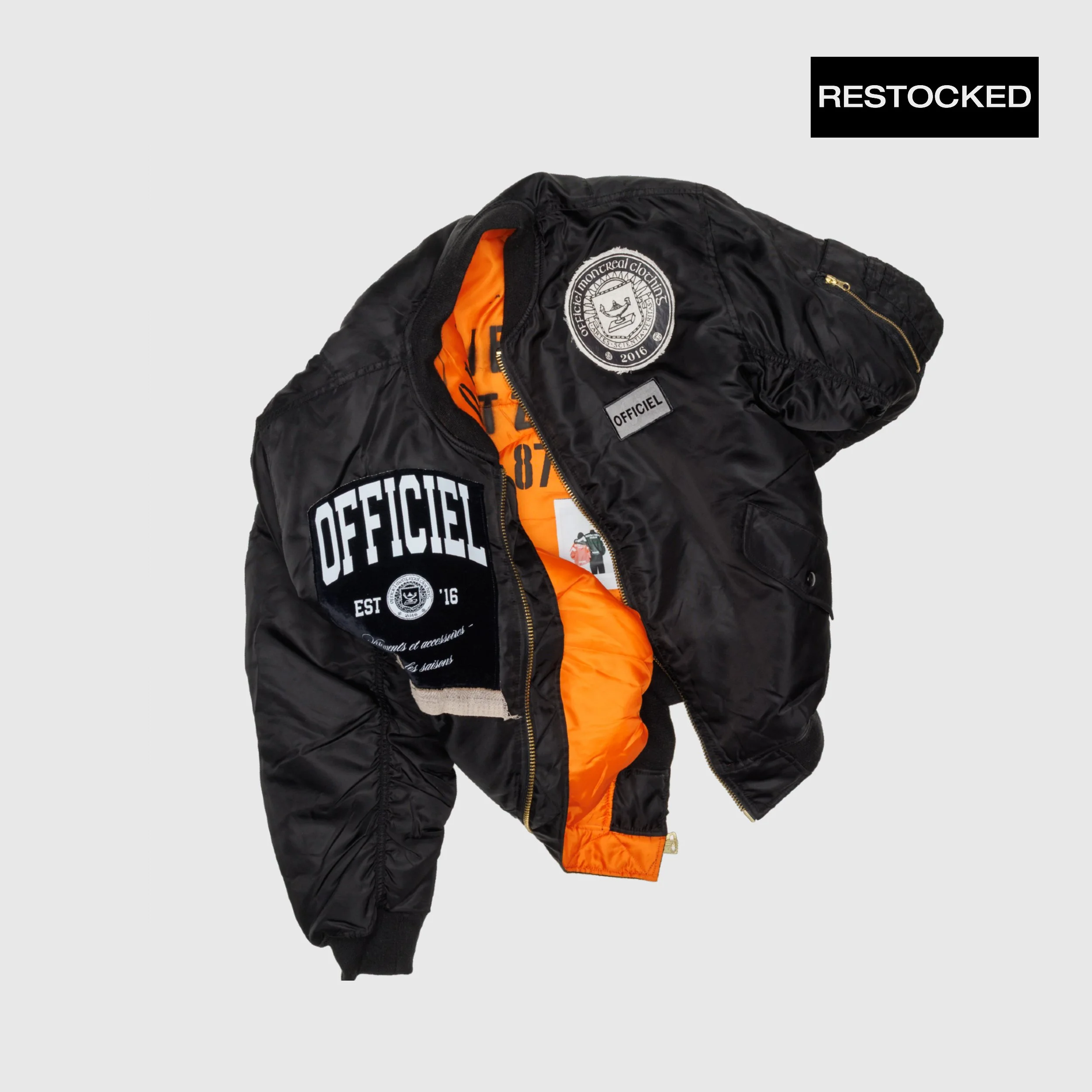 PATCHWORK BOMBER V2 (BLACK)
