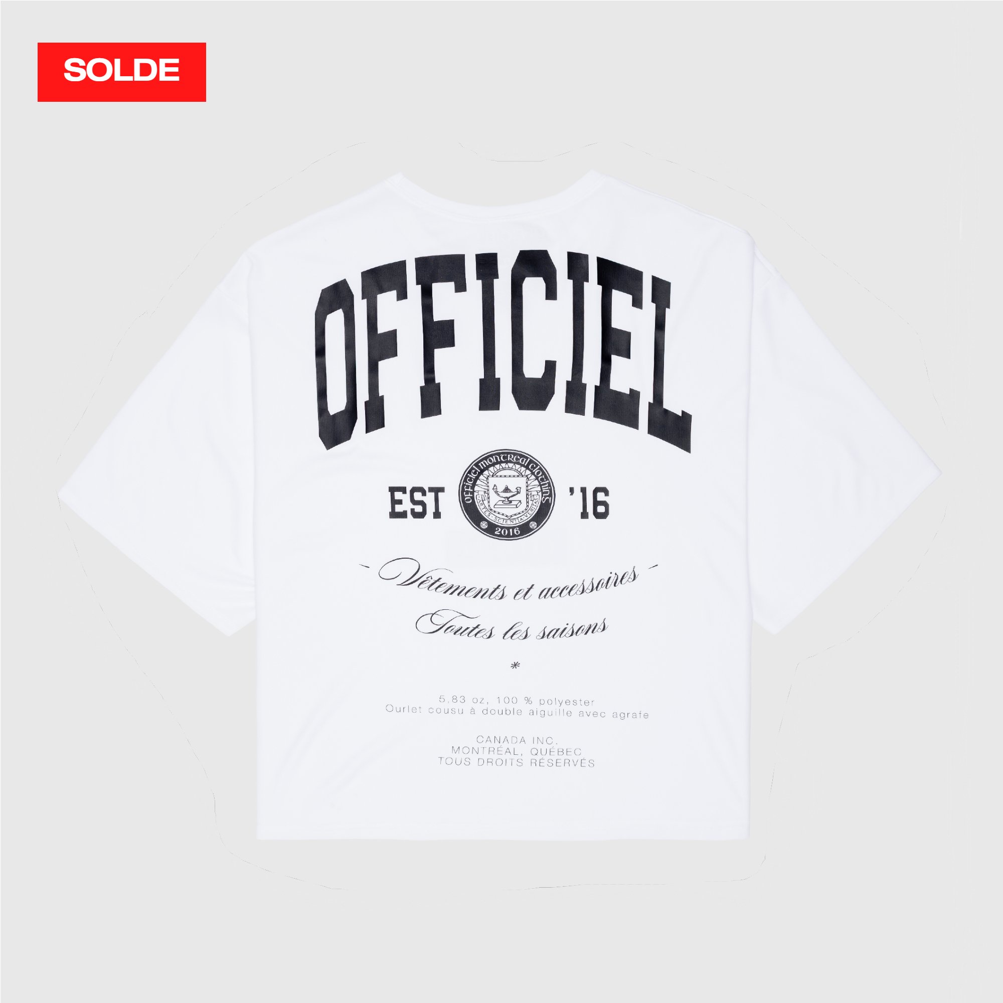 50% OFF - V.O.S.C. - POLY TEE (BLANC)