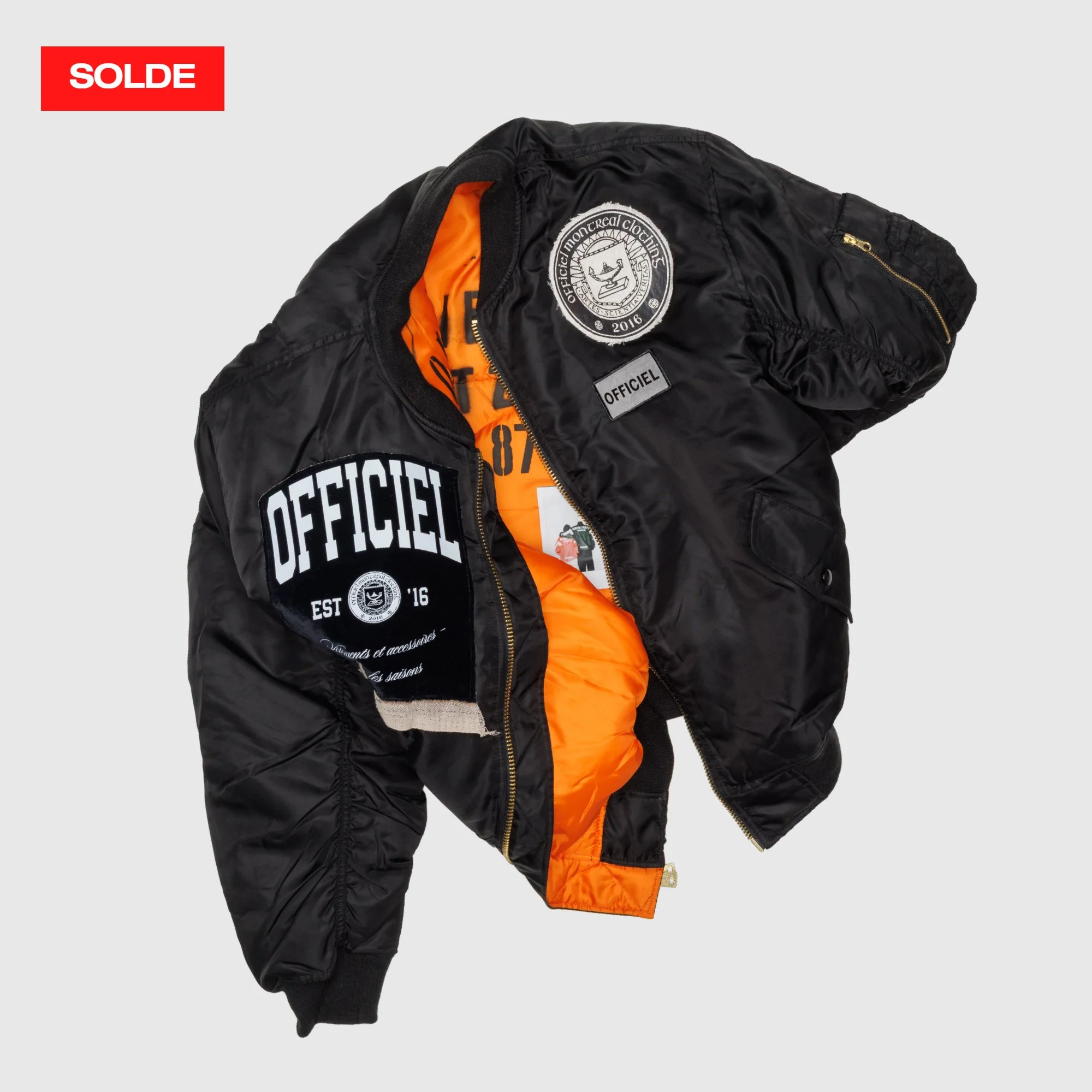 25% OFF - PATCHWORK BOMBER V2 (BLACK)