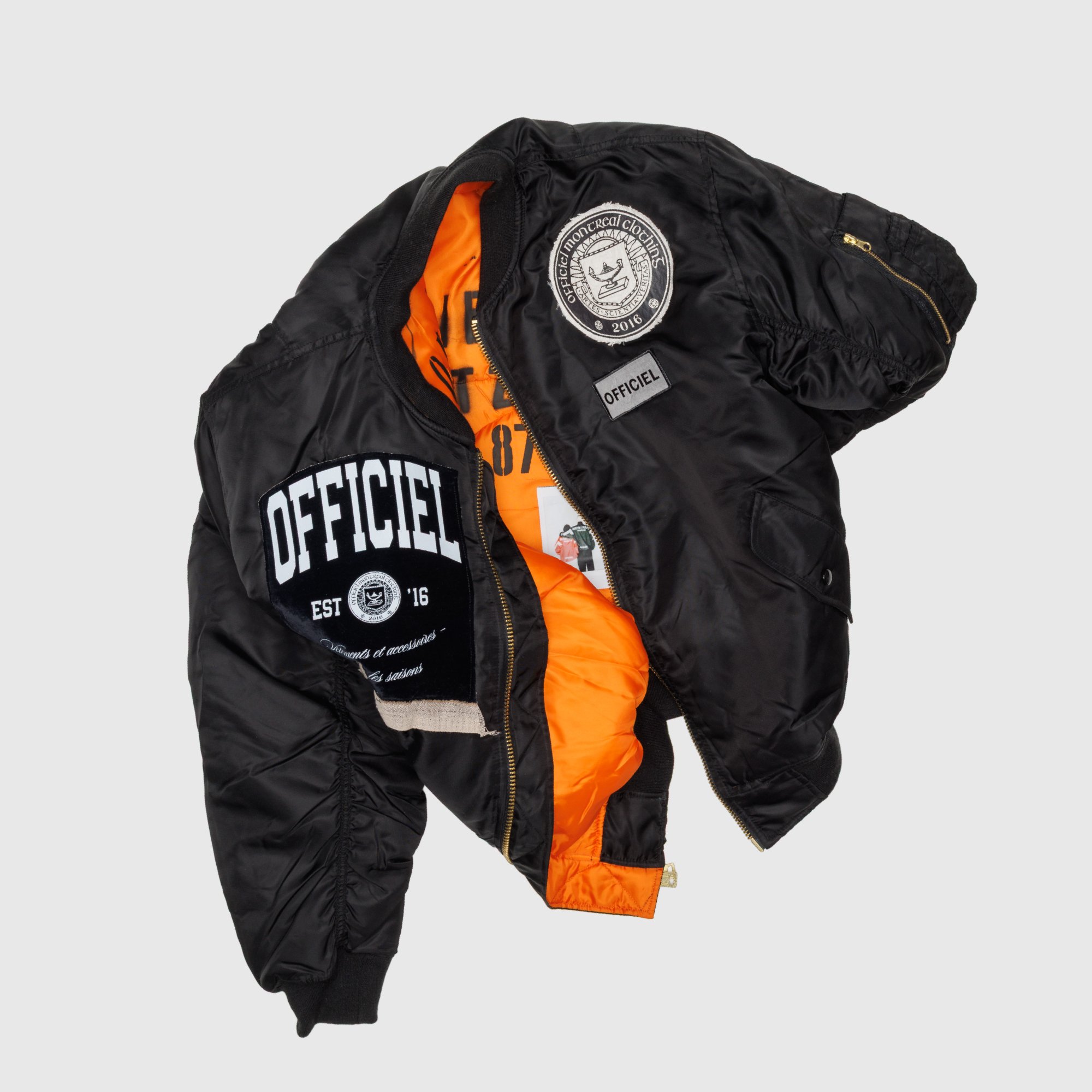 PATCHWORK BOMBER V2 (BLACK)