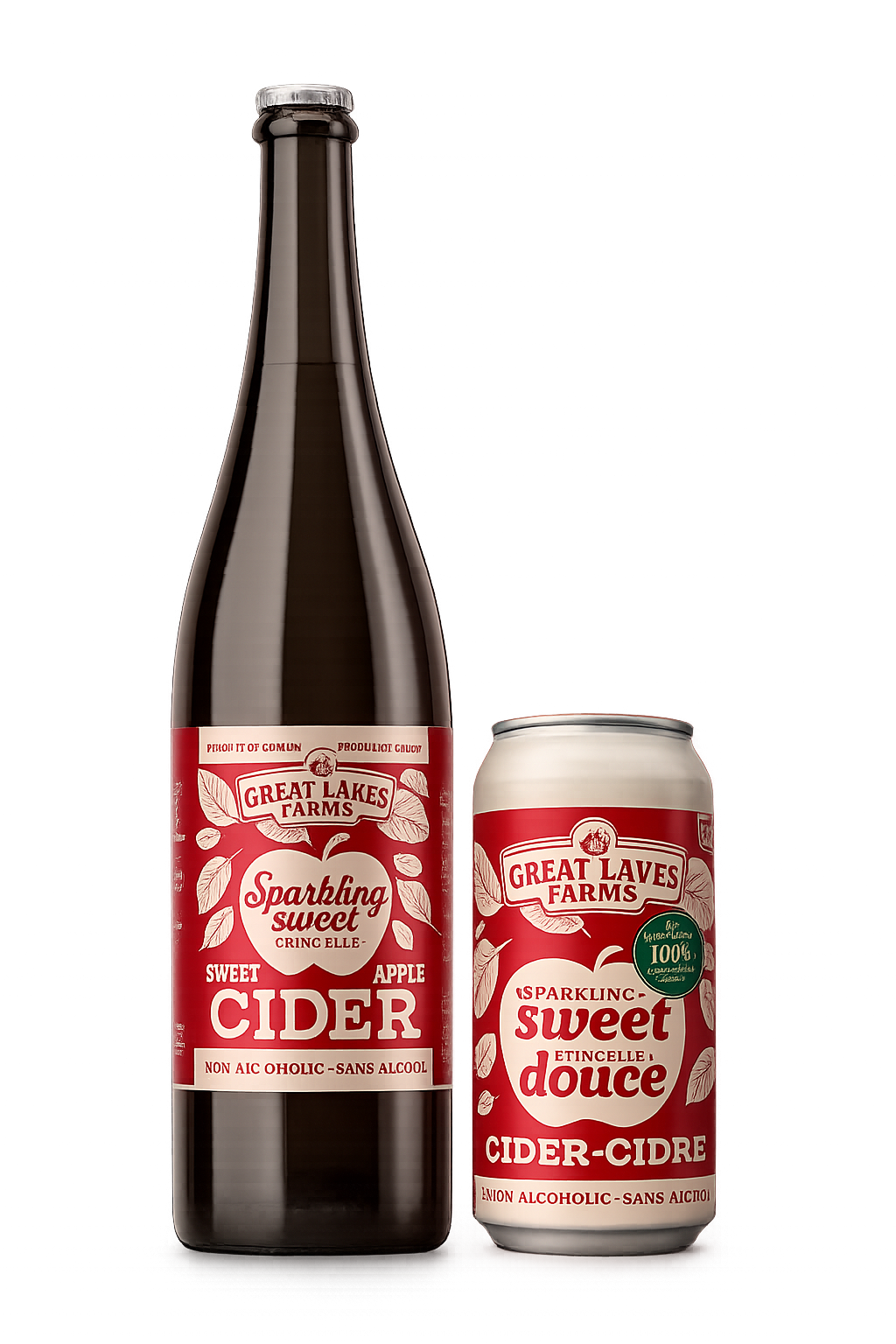 Great Lakes Farms Non Alcoholic Sparkling Sweet Cider