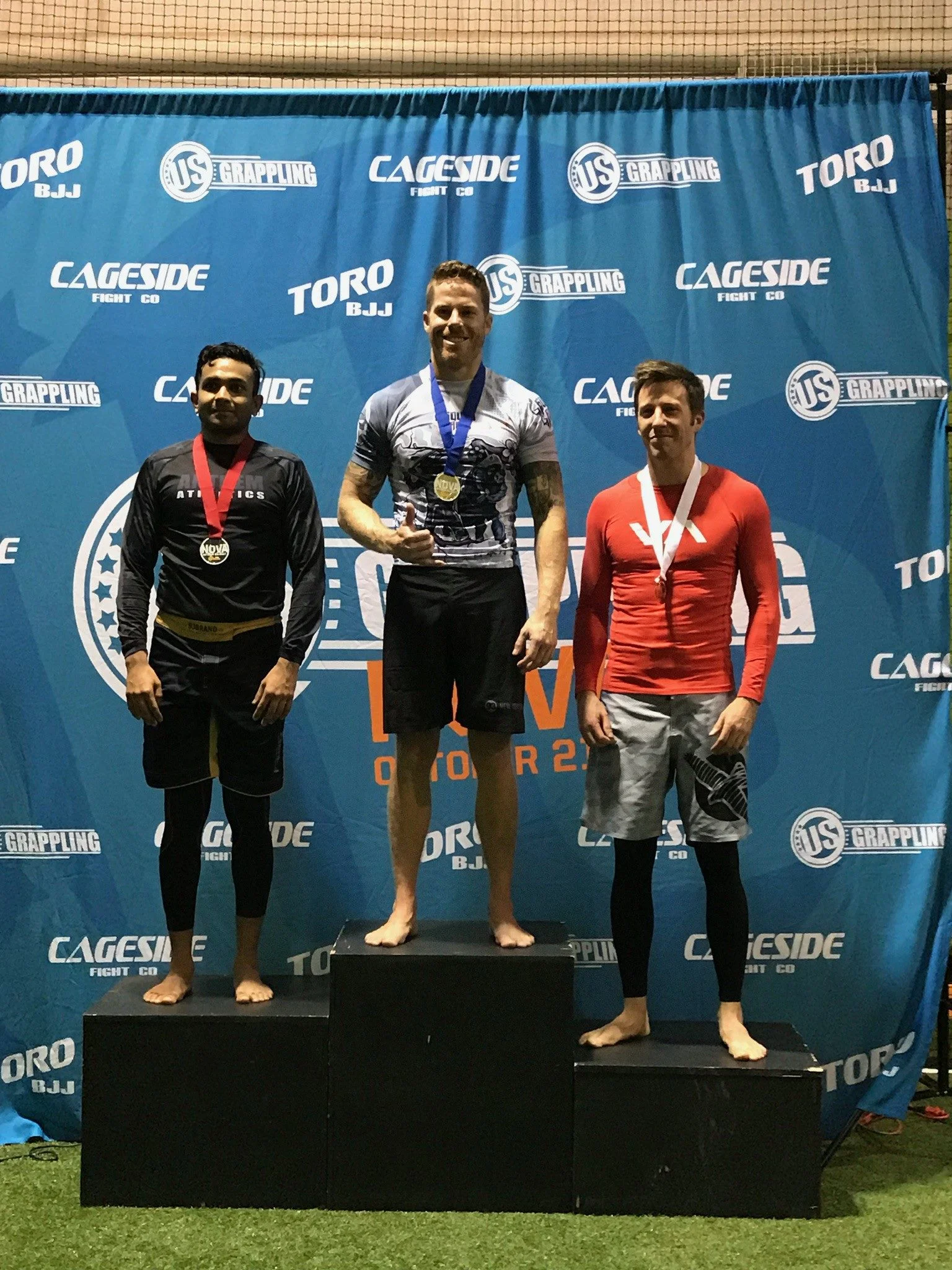 Chris, Pictured above on top of the podium at U.S. Grappling.