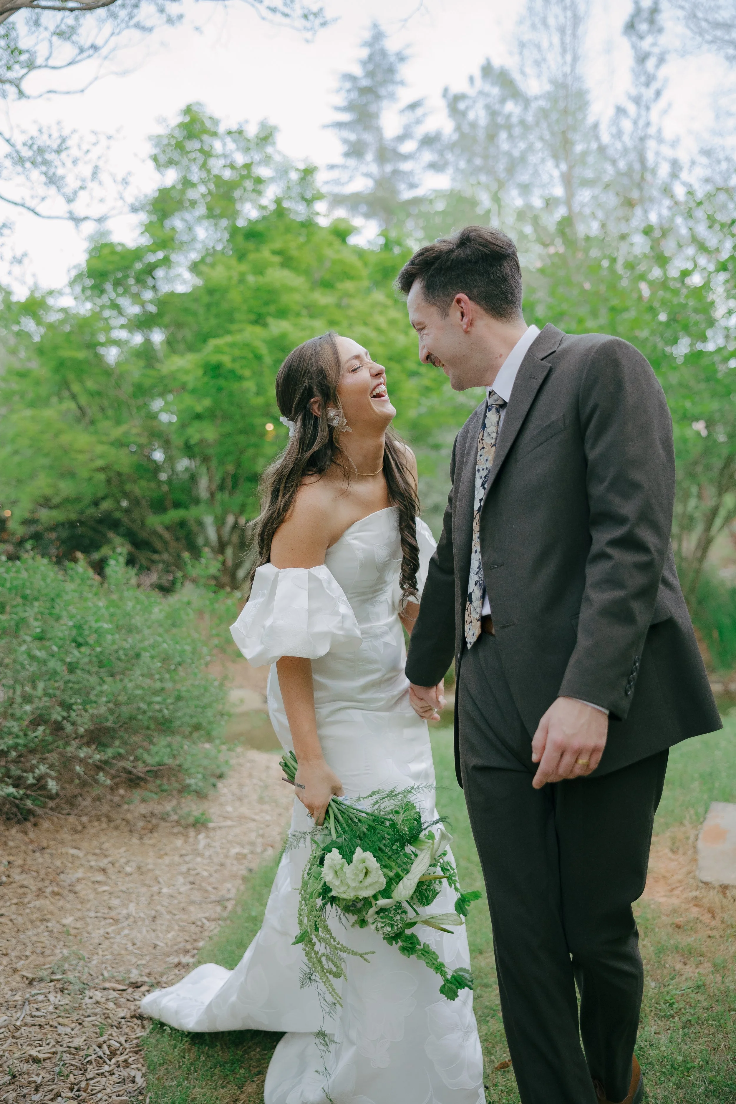 bride and groom shiloh gardens cumming georgia atlanta film photographer