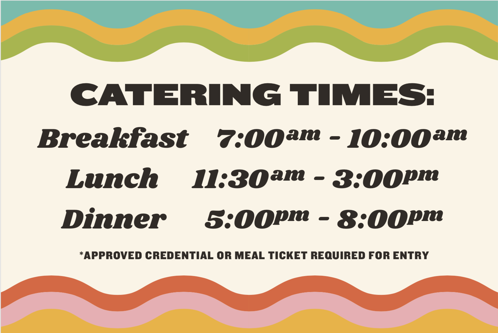 CATERING SIGN