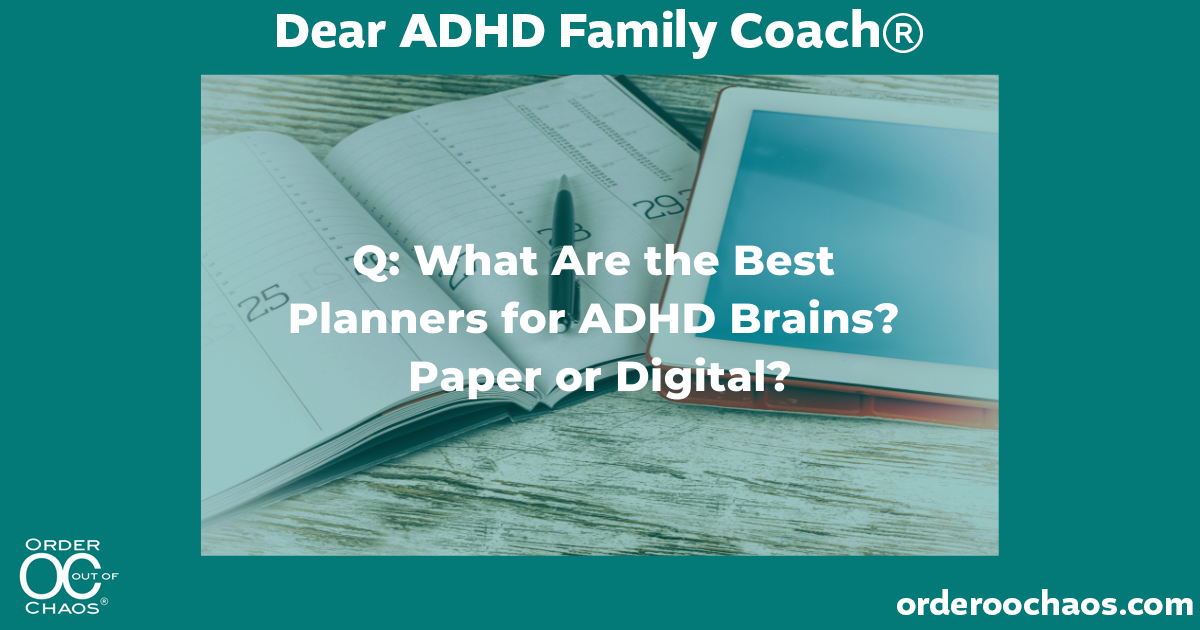The Best Planners For Students With ADHD For Visual Planning Order 