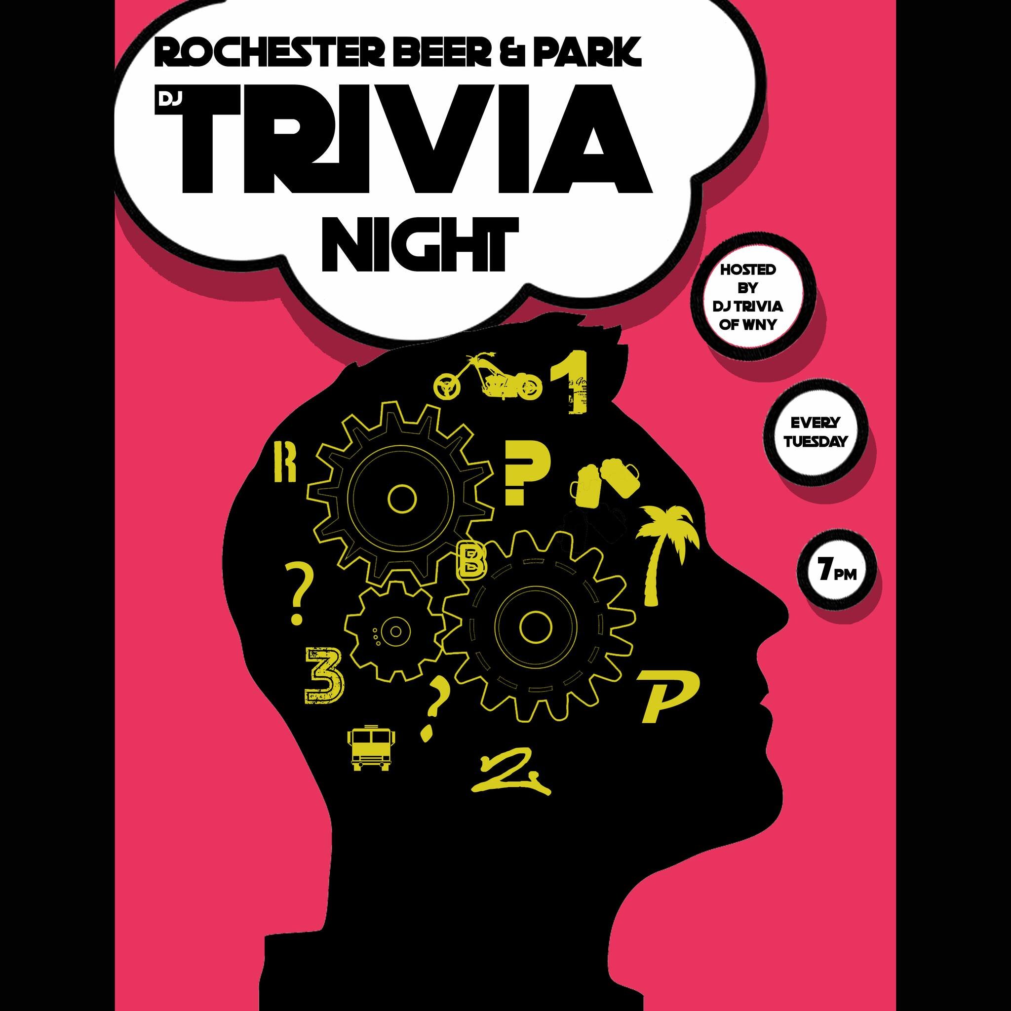 DJ trivia is back! Put together your team and Join Rochester Beer Park and your hosts DJ Trivia of WNY tomorrow and every Tuesday at 7PM! There's fun and prizes to be had and of course the best beer selection in Rochester!

#rochesterbeerpark #itsalw