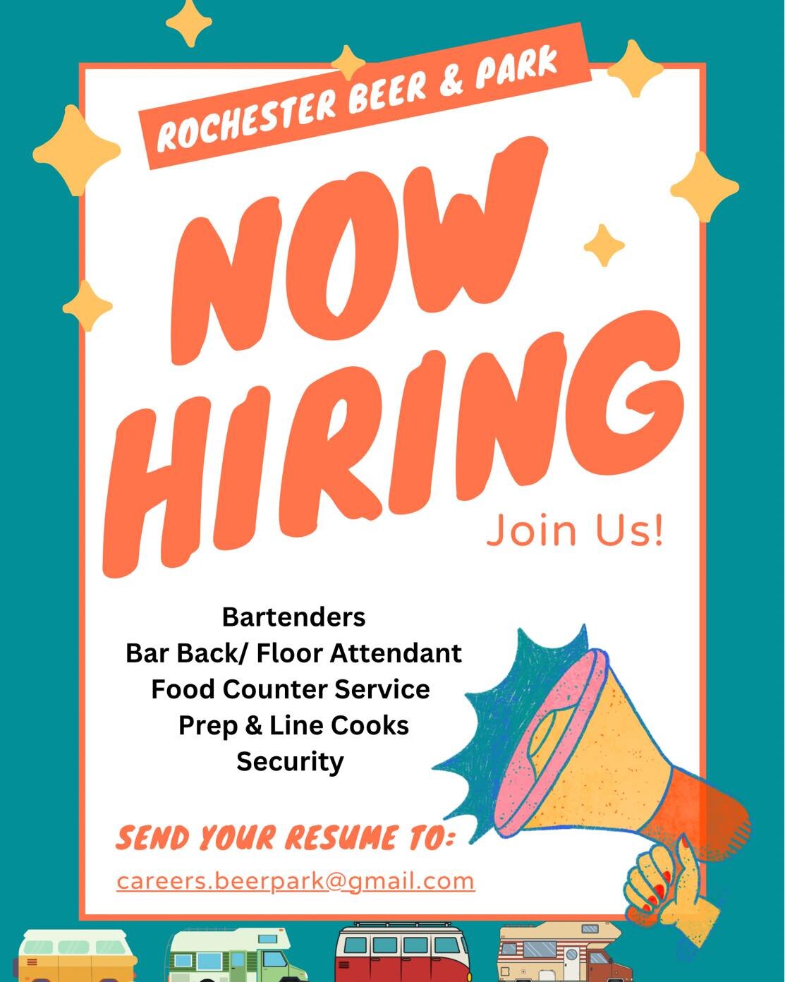 Join our team! Now hiring for all positions 🍻🦩
Send your resume to careers.beerpark@gmail.com
#wemakehappycampers #drinkcraftbeer #happycampers #RBP #teamworkmakesthedreamwork