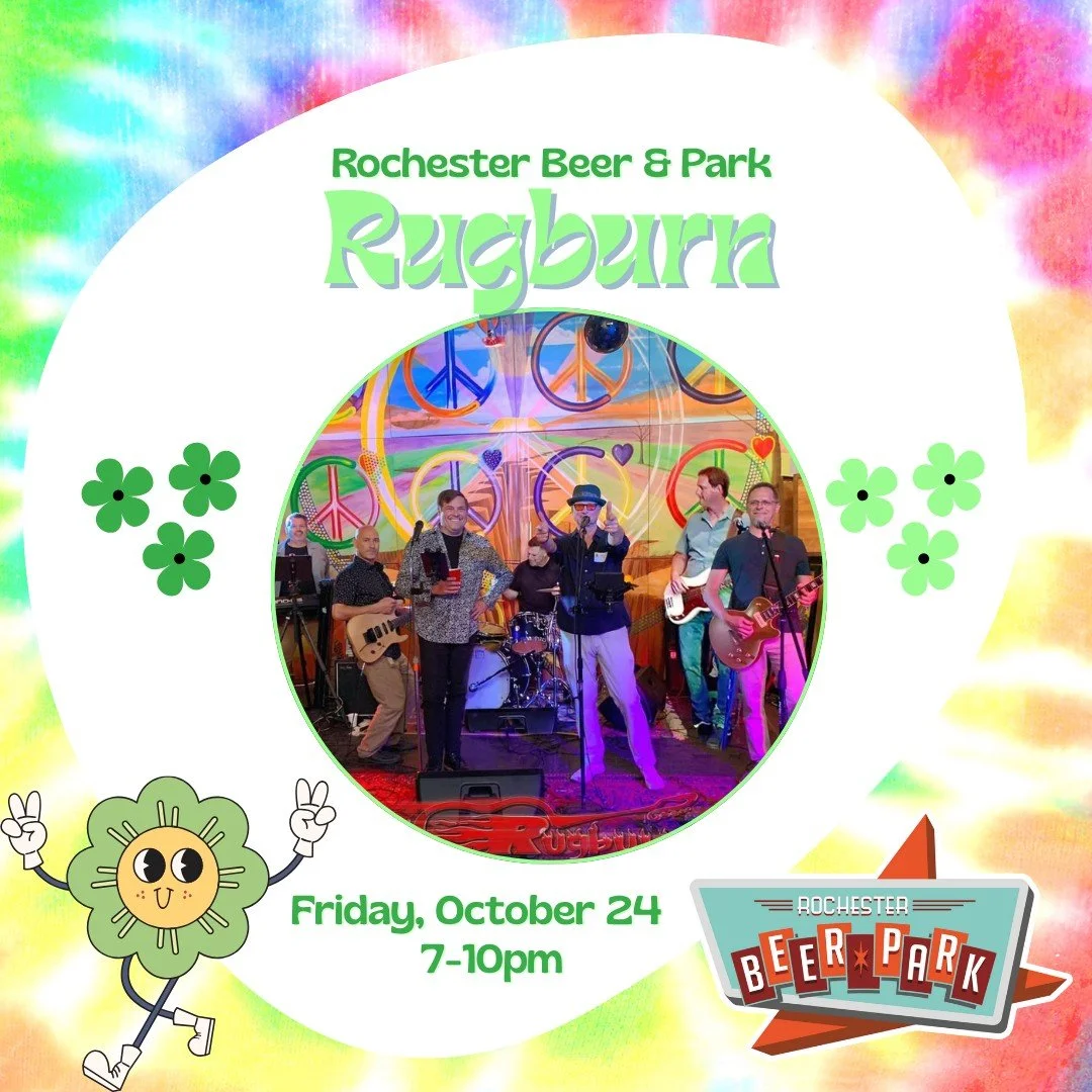 RUGBURN returns to the Winnebago stage Friday night with their rock'n'roll for the party people. Get ready, you're about to get 'burned 🌼💚

Live music 7-10pm. 21 &amp; over.
60 taps, beer, cider, prosecco, cans galore, liquor, indoor beer trailer b