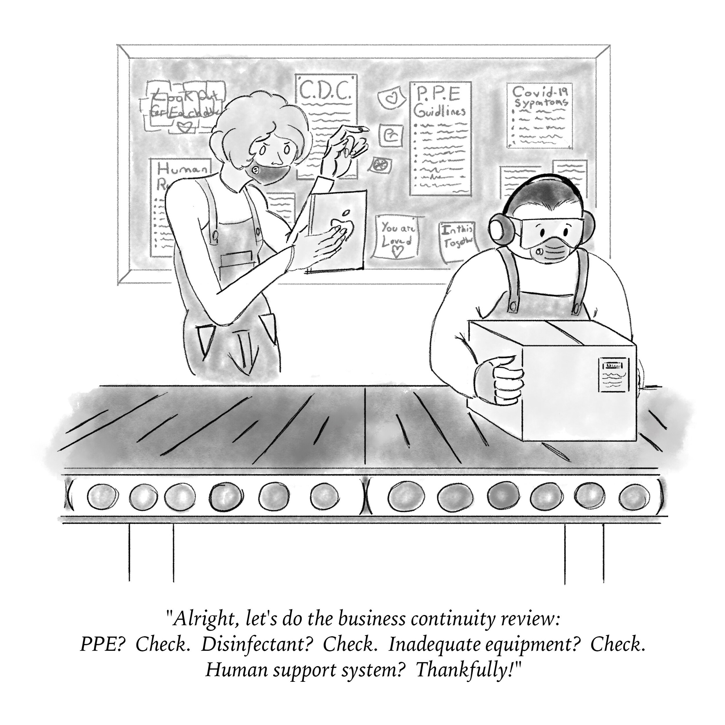 Workers Struggles Digital Media, 2020 Freelance cover for Rady Business Journal; theme is working during the time of Covid 19(I did not come up with text).