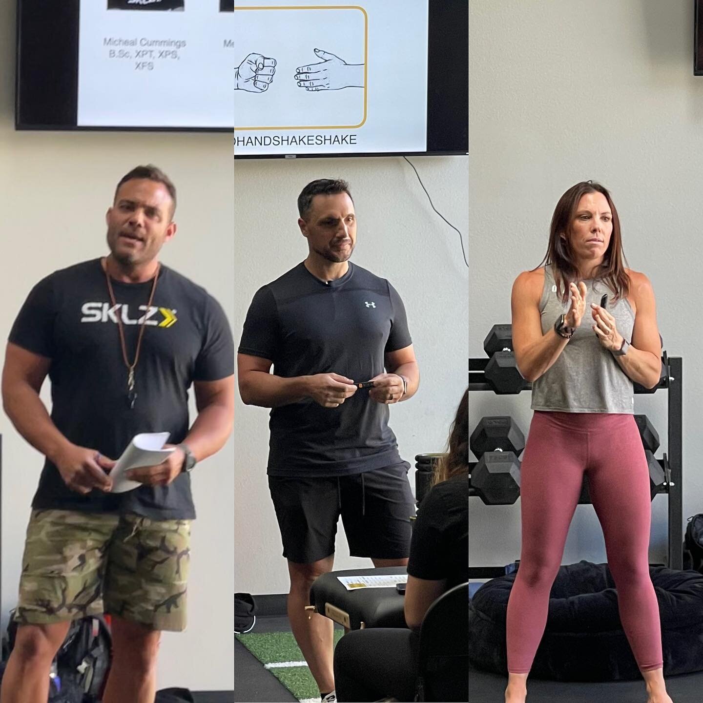Day 1 of the @rocktape FMT Performance Specialist course. We are blessed to have @michaelthetrainer @fasciadoc and @primalstrengthdoc with us today dropping knowledge 💣 and teaching the 🧠 . @drjoejaime @tony.cortes @drseangateley #sportsperformance