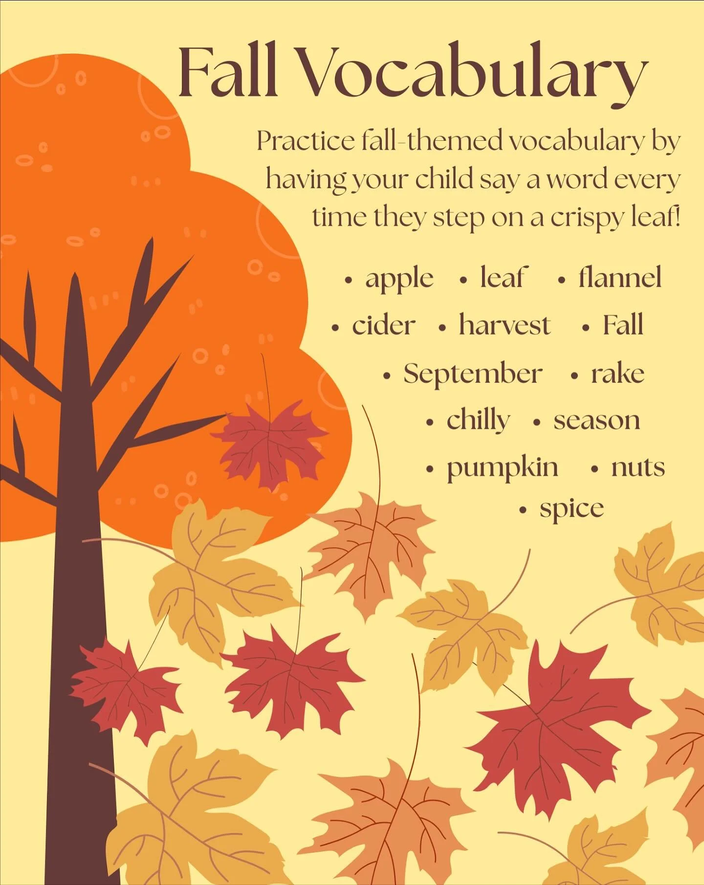 Falling into autumn time with some themed vocabulary! 🍁🍁🍁