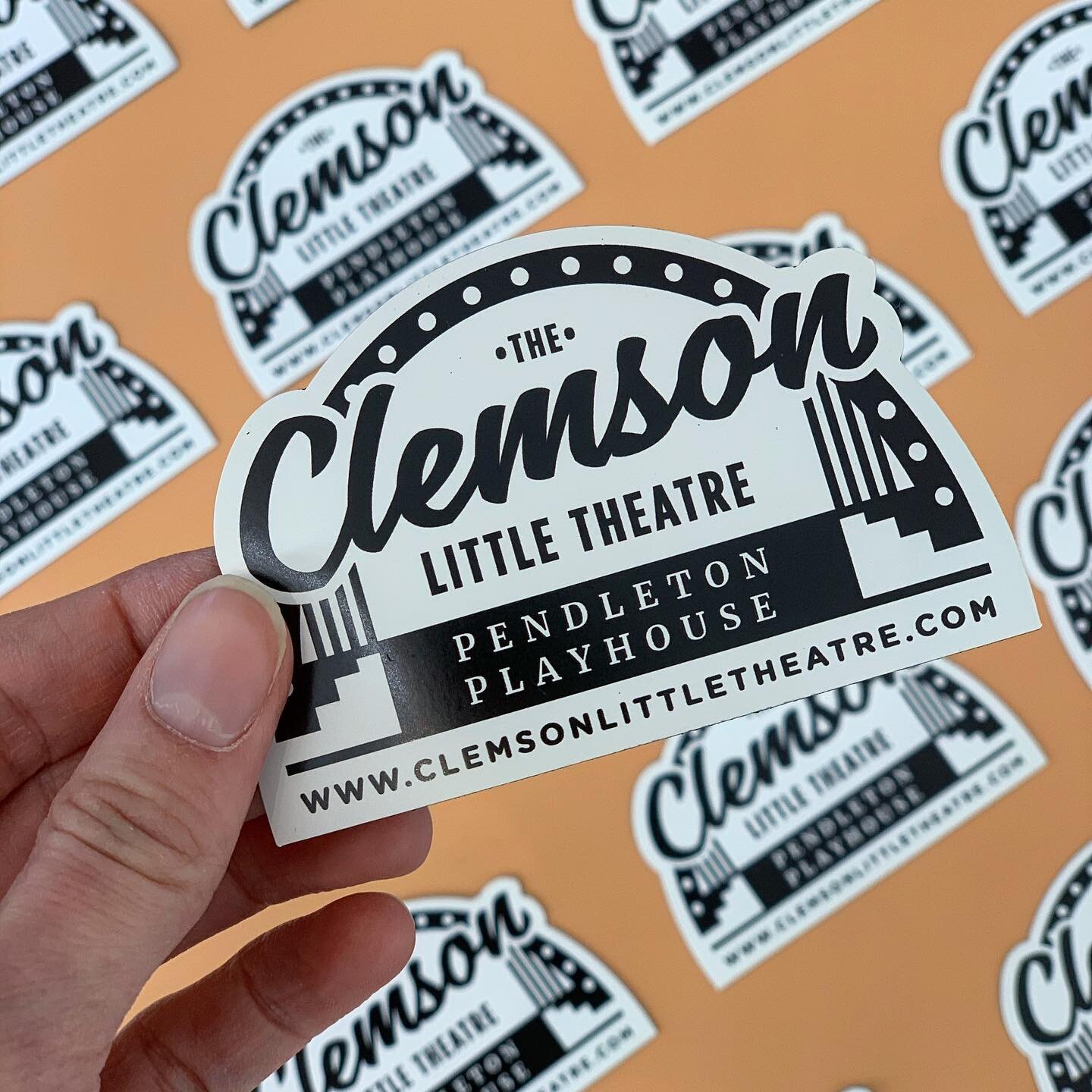 Break a leg tonight, @clemsonlittletheatre! Thanks for letting us give your new season a little facelift and some awesome swag! #stickers #magnet #tshirt #graphicdesign #seeshockcity #yeahthatlunchbox