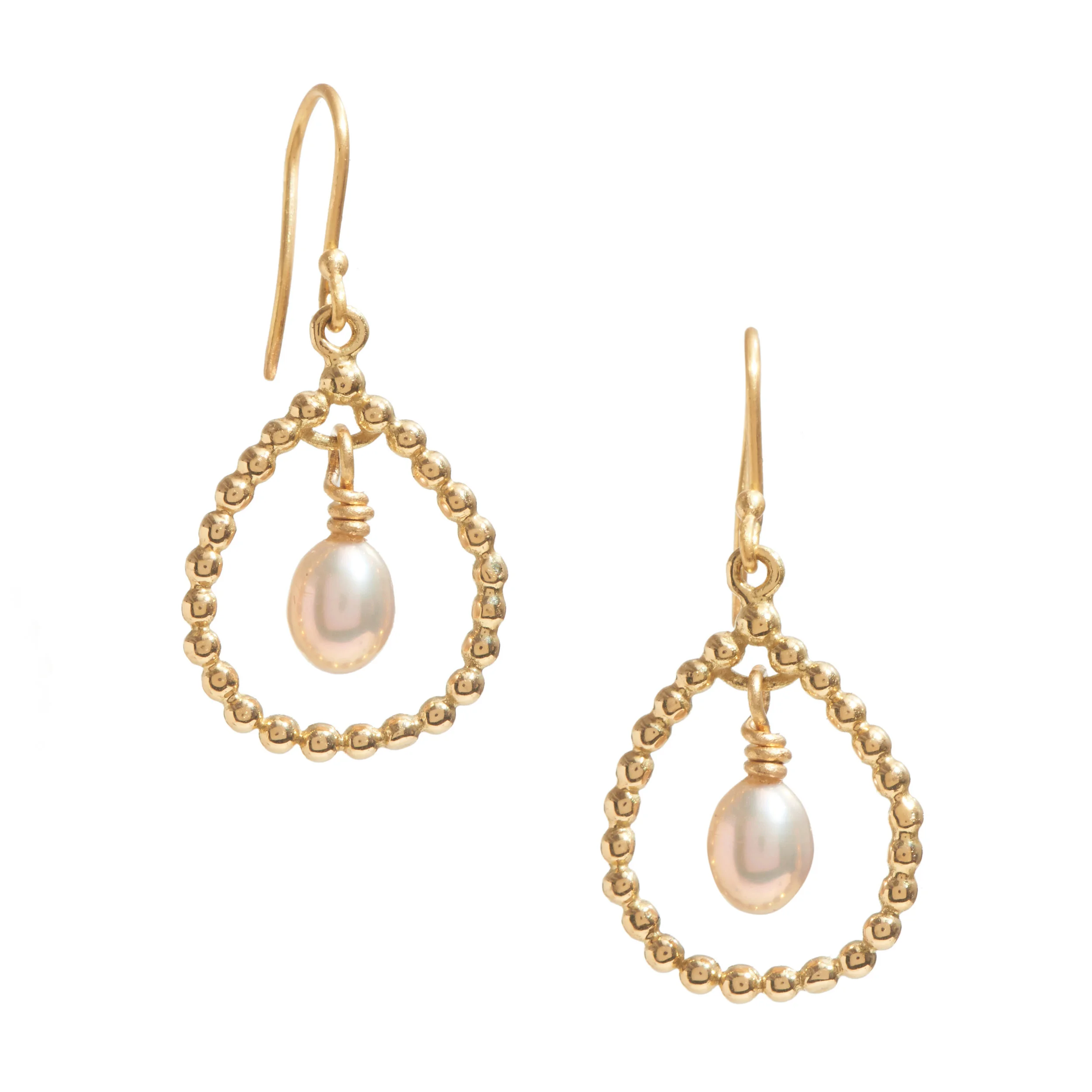 18K Mini Mandala with Pearl Center