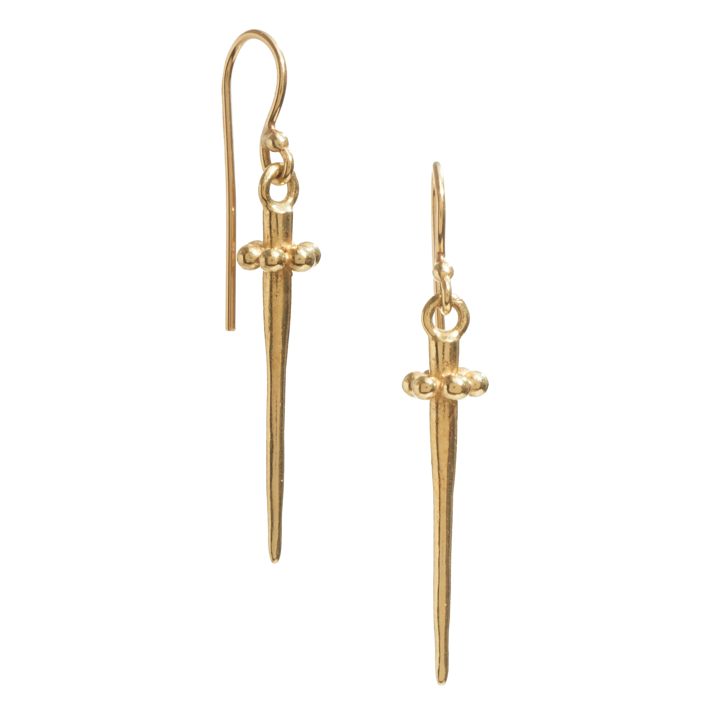 18K Sword Earrings