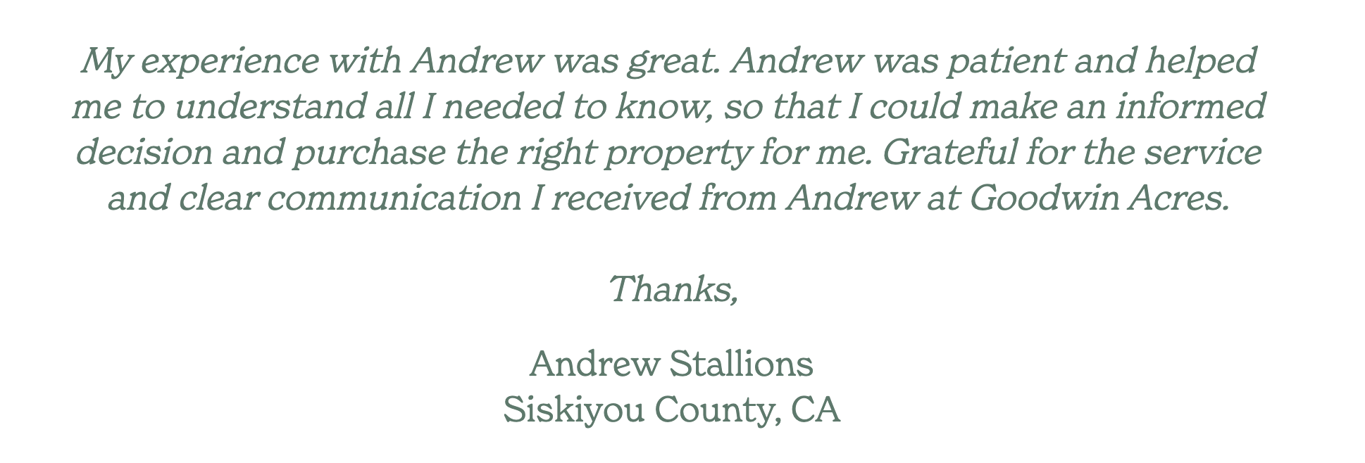 Goodwin Acres Inc. Sell Your Land Now