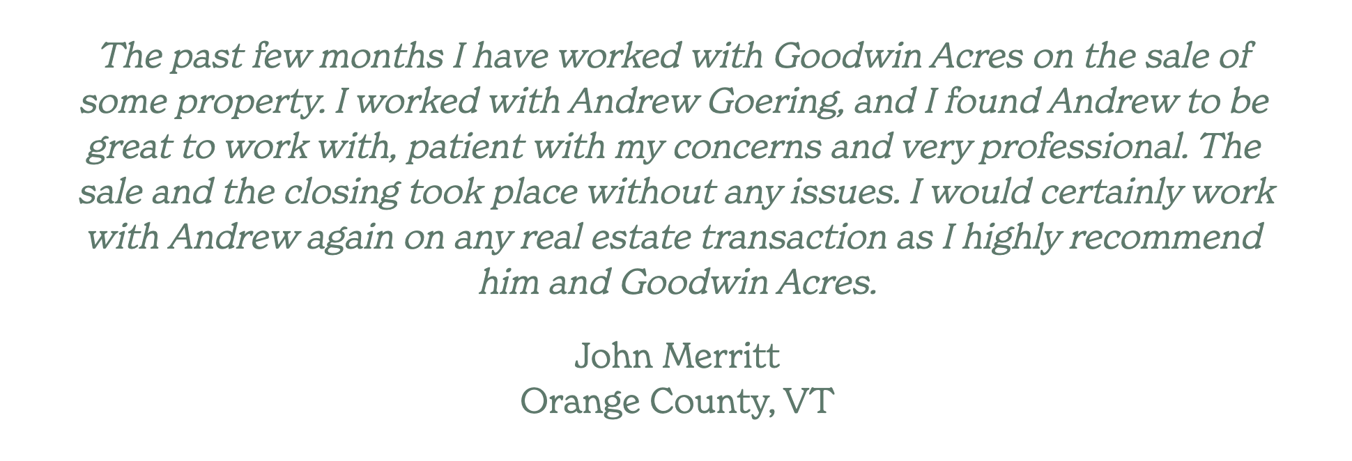 Goodwin Acres Inc. Sell Your Land Now