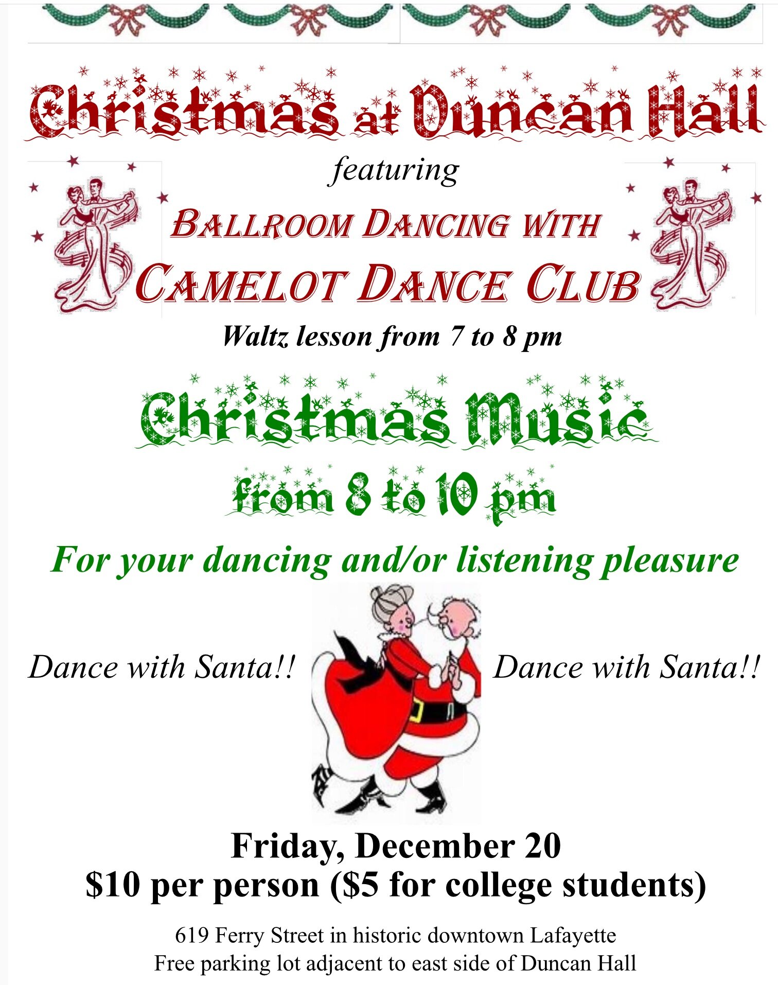 Christmas Dance at Duncan Hall 